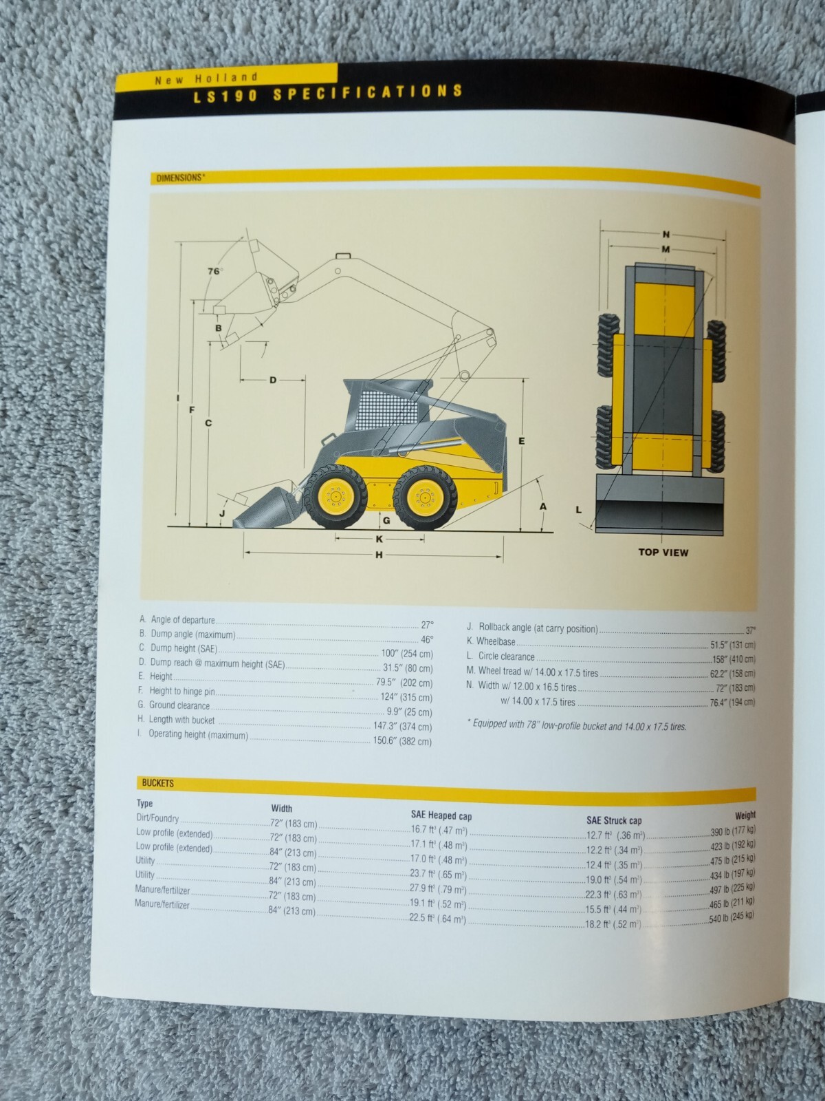 New Holland LS190 Skid Steer Specifications Sales Brochures. Lot Of 9.