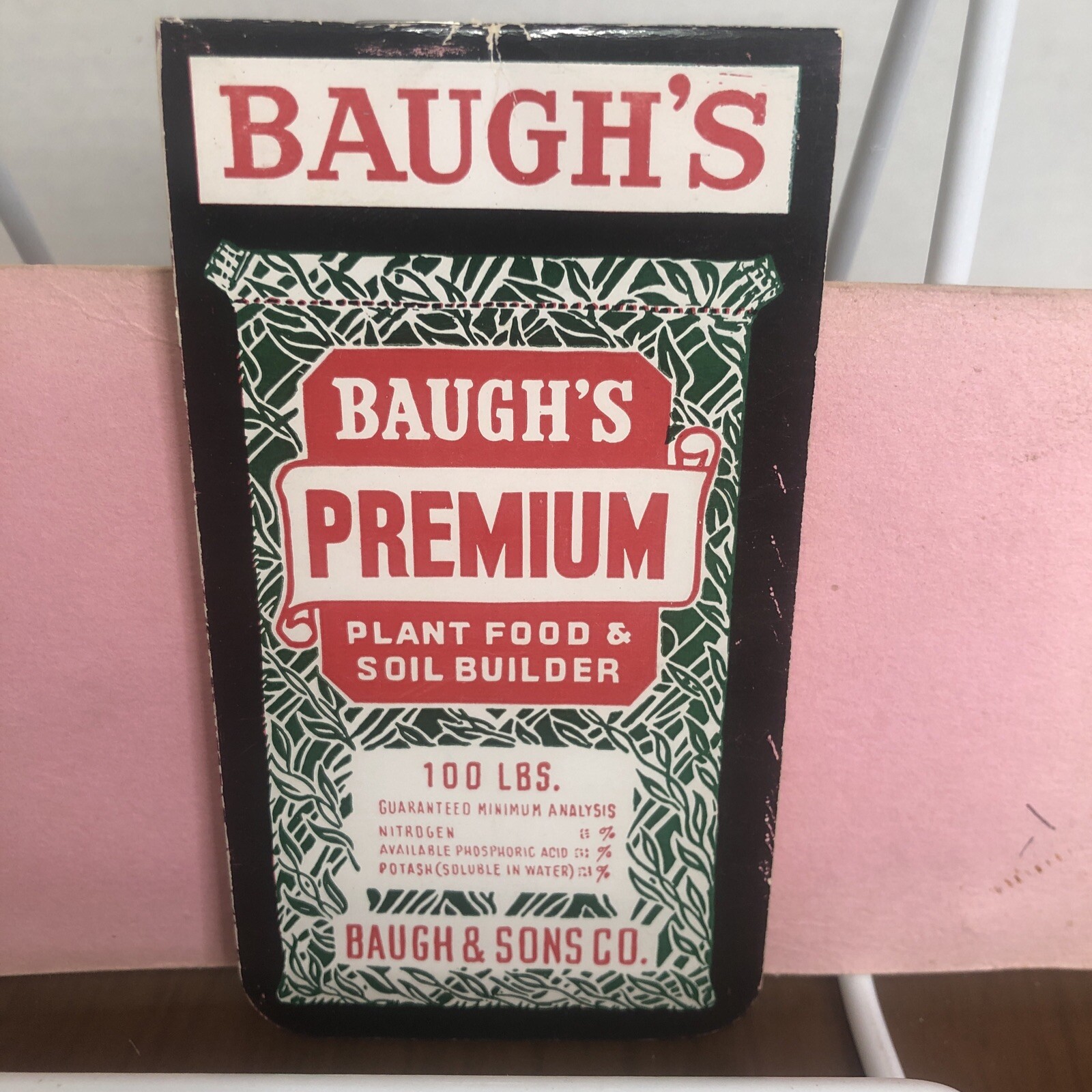 Baugh&rsquo;s Fertilizers Advertising Scratch Pad and Information