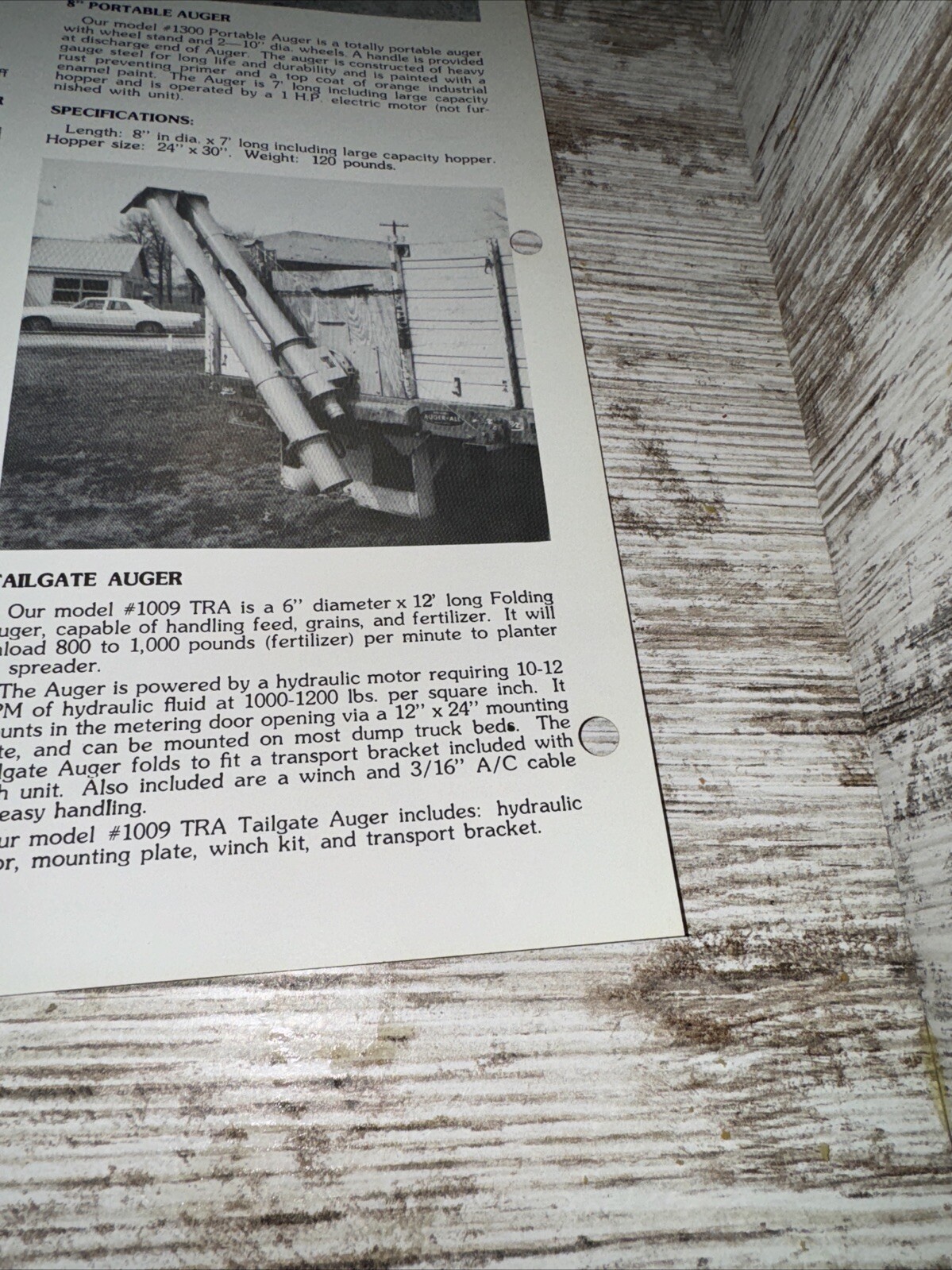 United Farm Tools Inc Gravity Box Tailgate Auger Brochures Oelwein Iowa DP