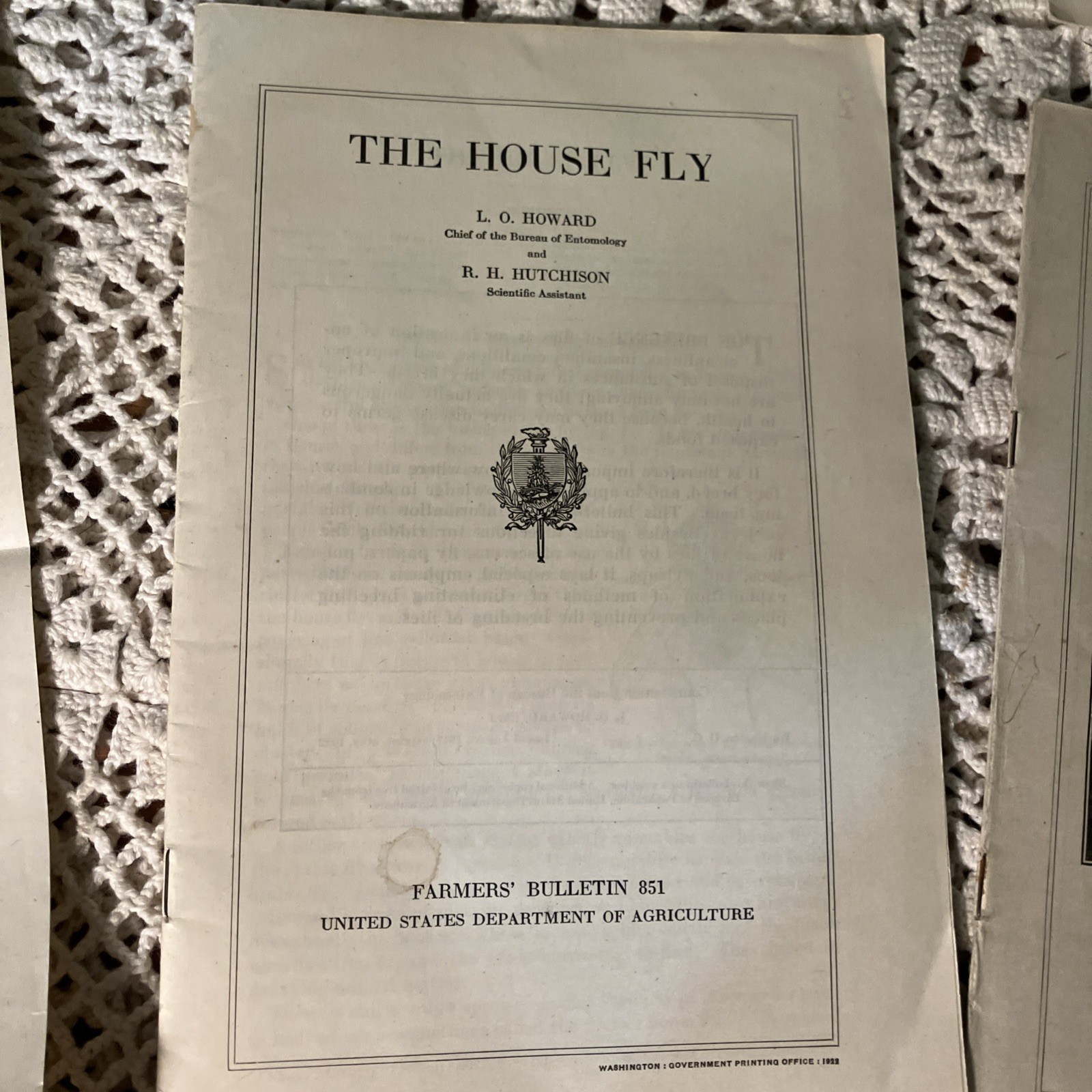 Departments of US Government Antique 1900&rsquo;s & 20&rsquo;s Bulletin&rsquo;s Pamphlet&rsquo;s -C
