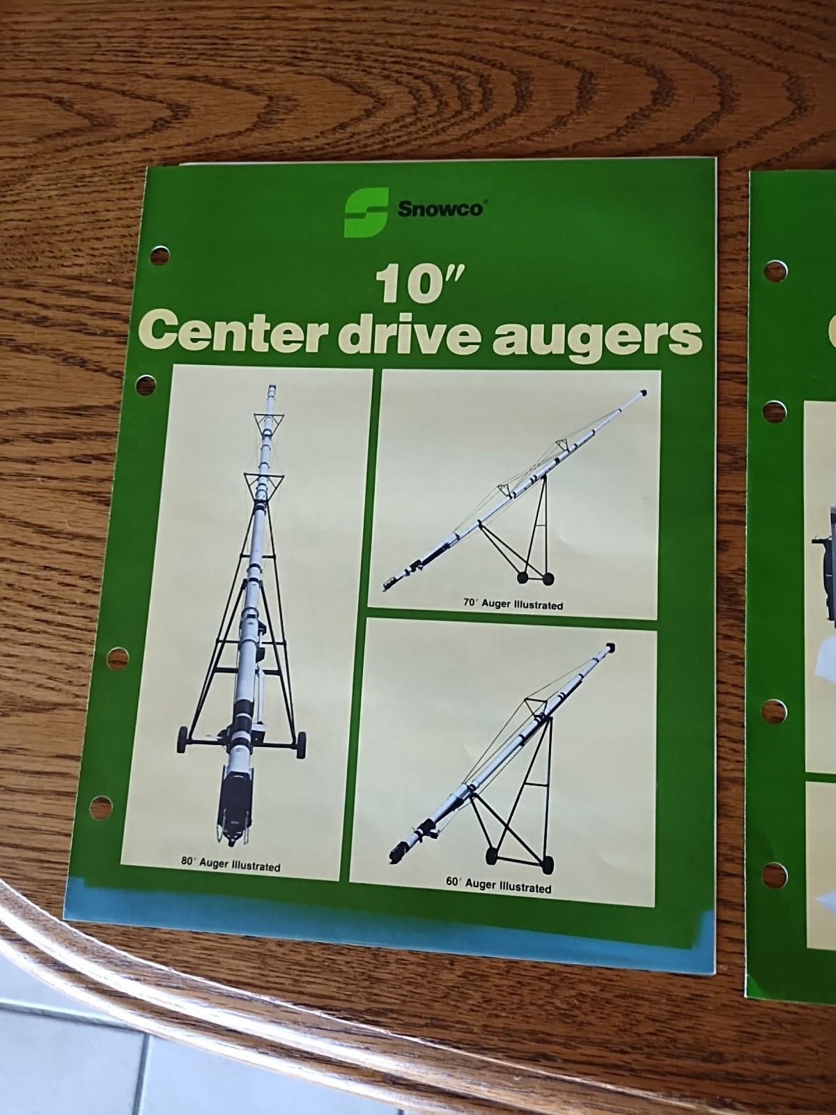 3 Vtg Snowco Grain Bin Unloading Equip Cleaners Center Drive Augers Brochures