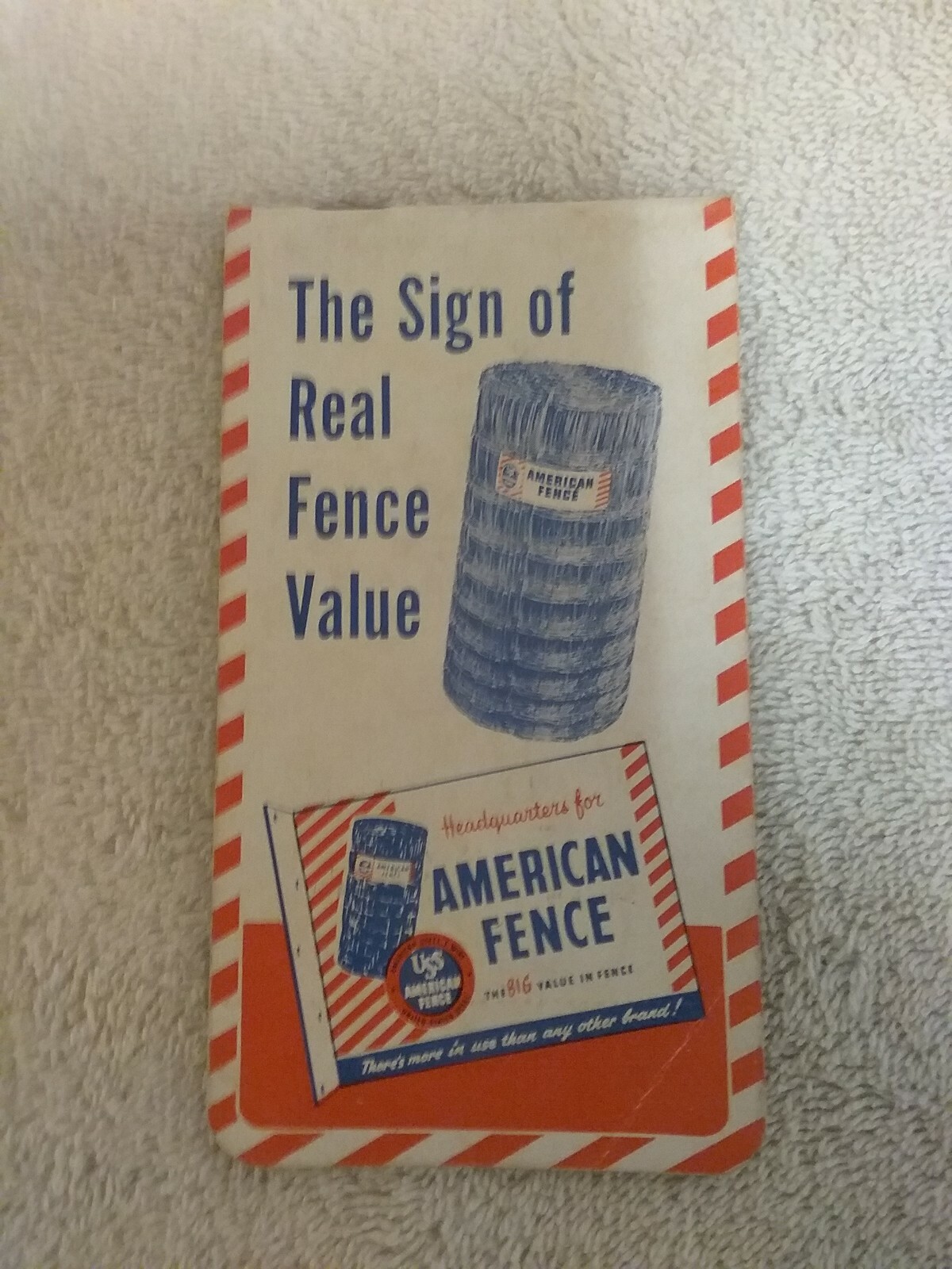 AMERICAN FENCE memo book