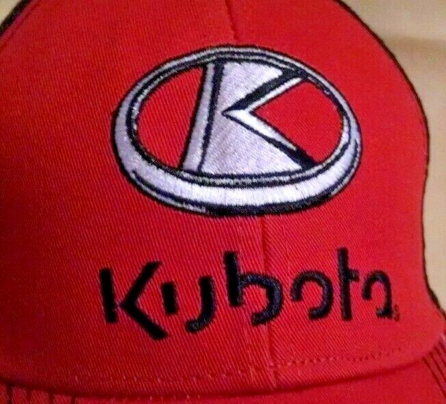 KUBOTA HAT BASEBALL CAP ORANGE BLACK NWOT MESH ADJ K PRODUCTS COMCAP ONE SIZE.