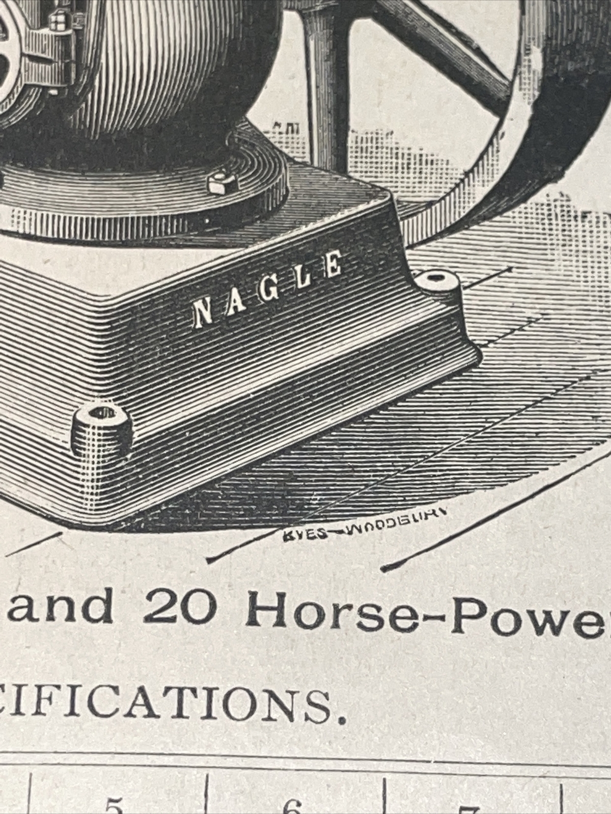 1891 Baldwin – Nagle Vertical Center Crank Engine – Farm Advertising New Orleans