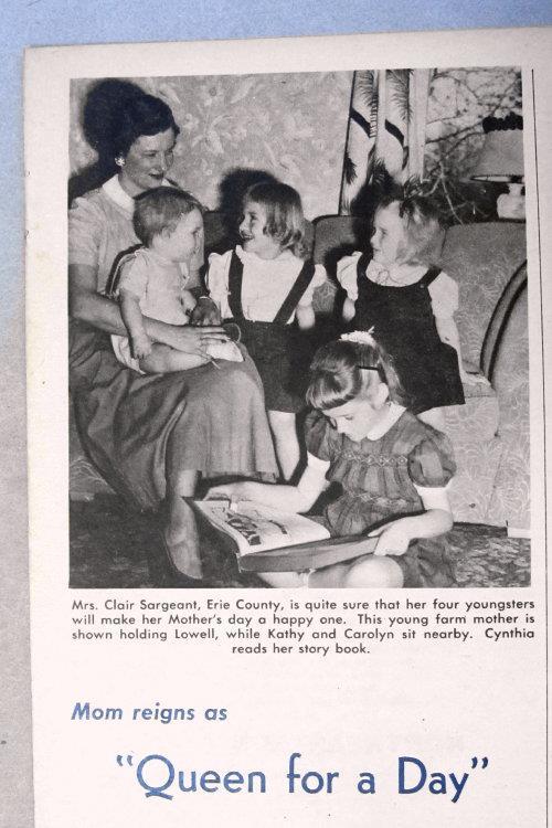 Original 1955 Farm Life Article Featuring Mrs Clair Sargeant Erie County Oho