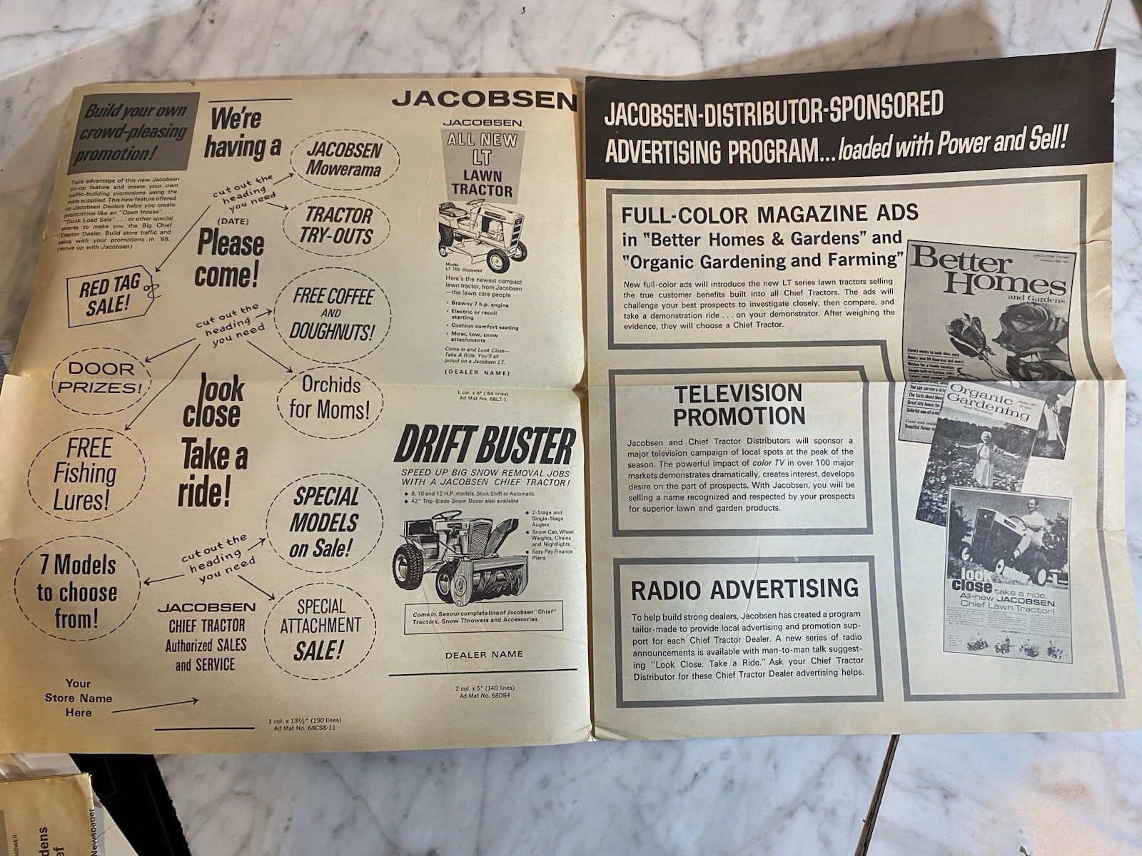 Vintage Jacobsen Chief Tractor EXTRA Newsletter Agriculture 1968