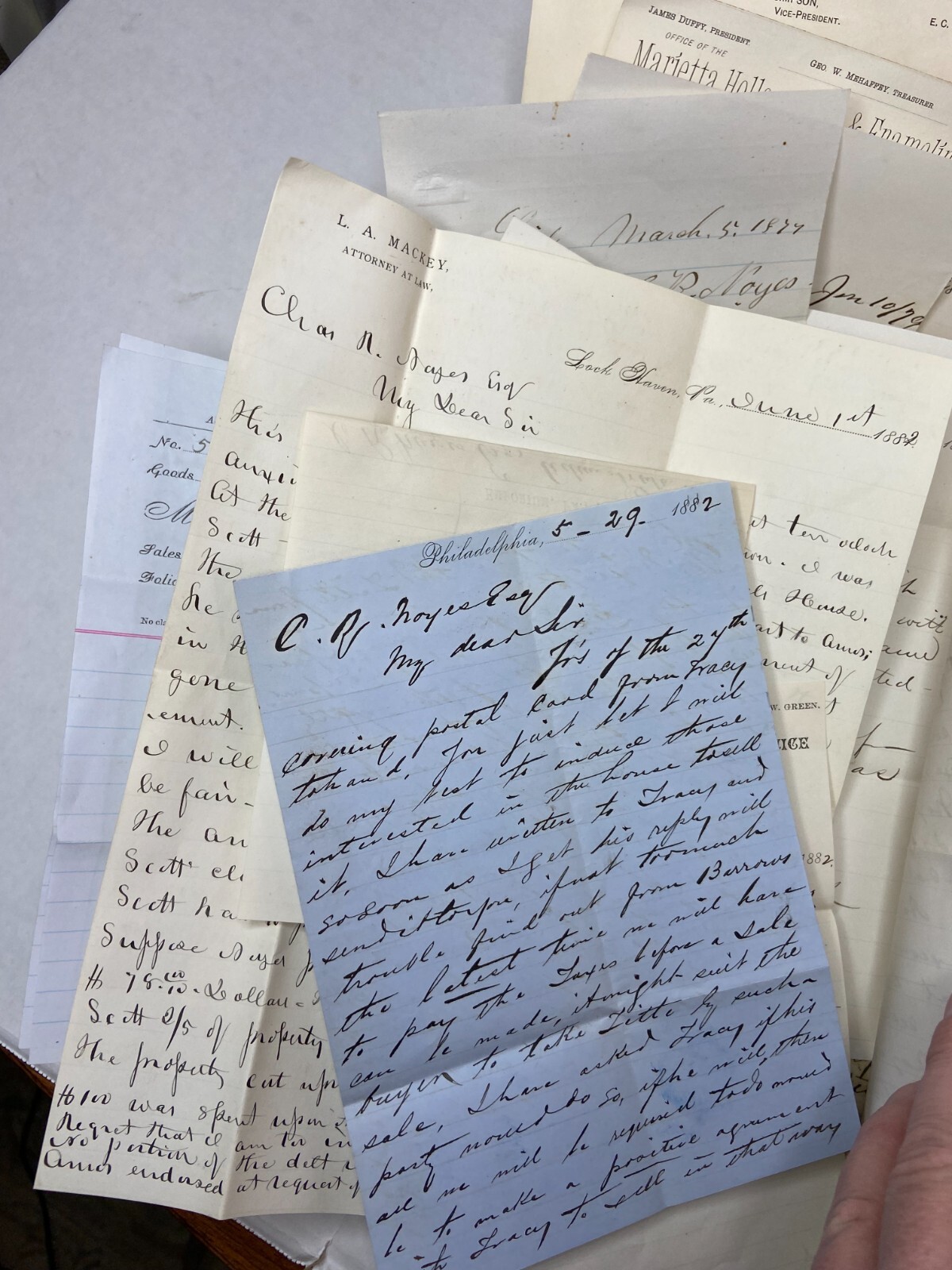 RARE HUGE Letter & Doc Archive 750+ Noyes Lumber 1880s Westport Pennsylvania PA