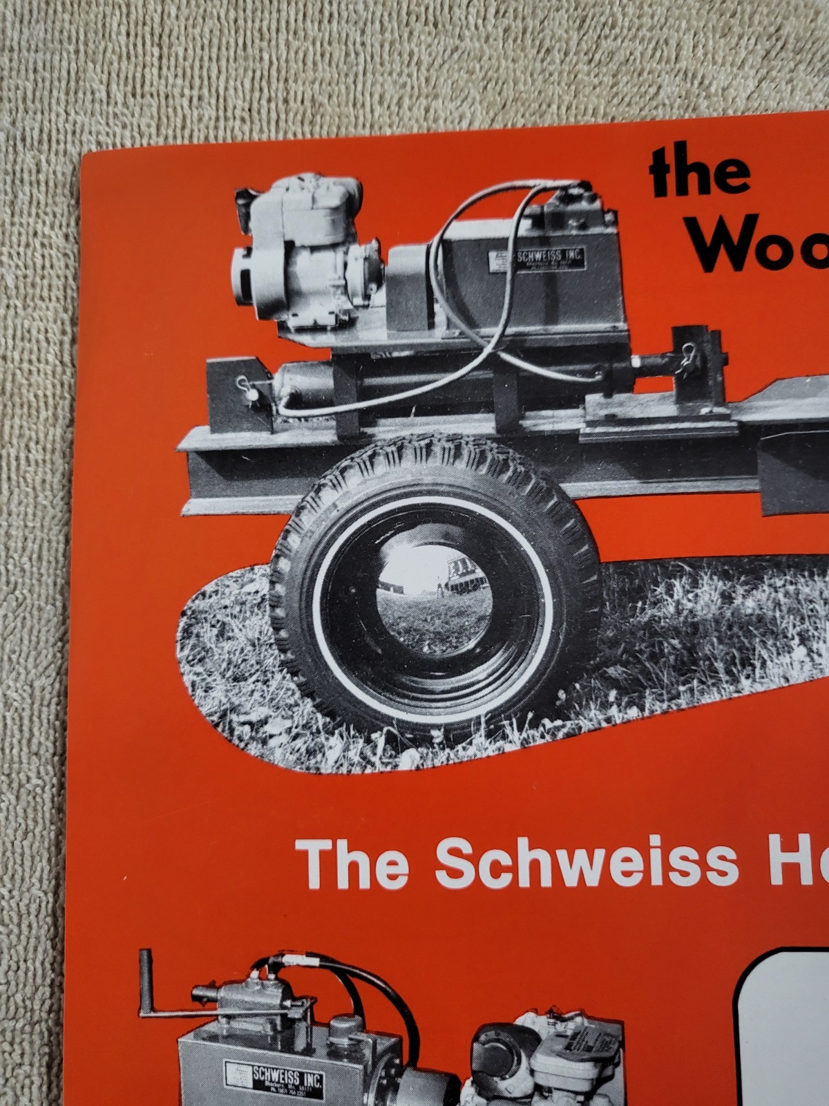 Vintage 1970s SCHWEISS SALES BROCHURE Wood Log Splitter Tractor Can Crusher