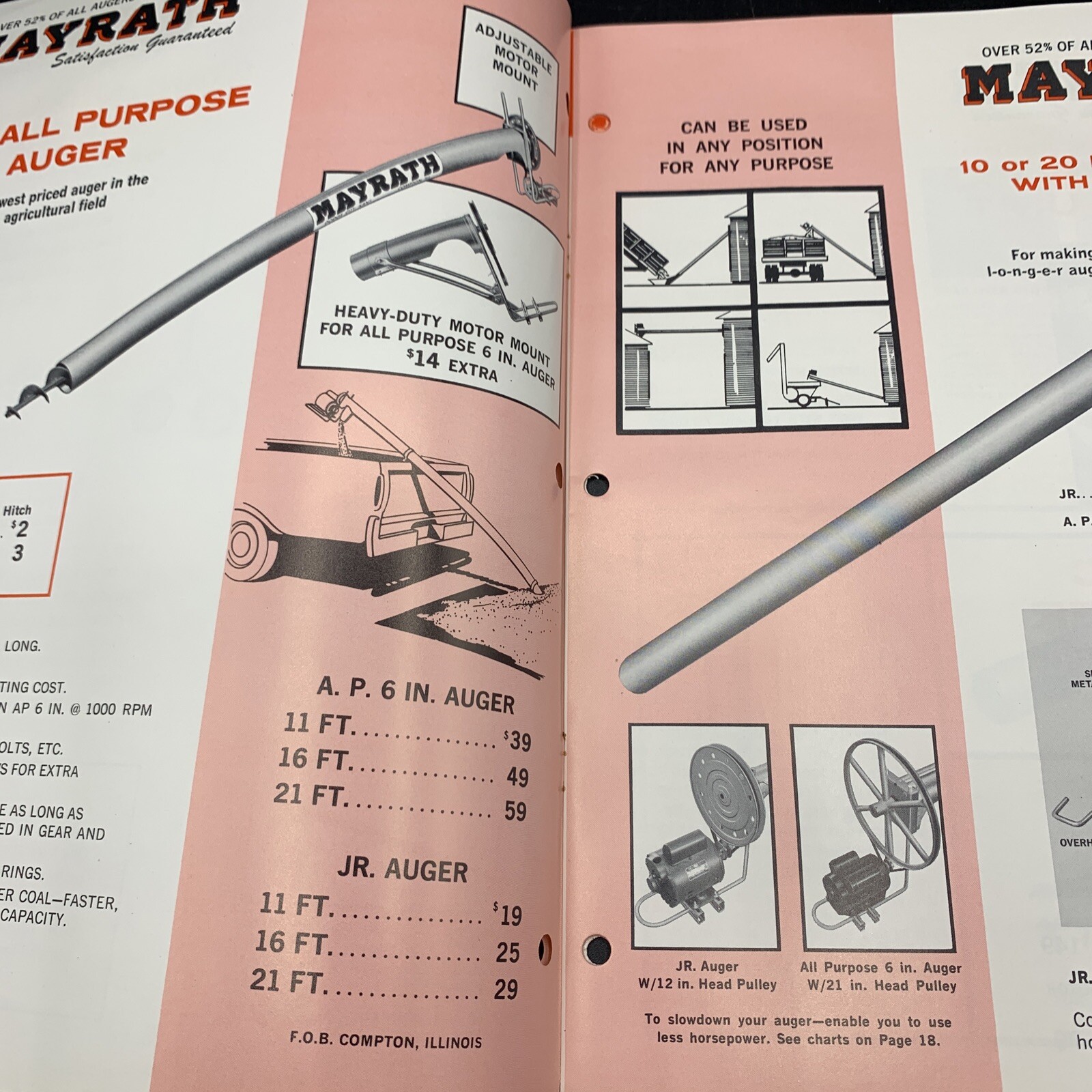 Original 1966 Mayrath Company Farm Equipment Brochure-16 Pages-Compton IL