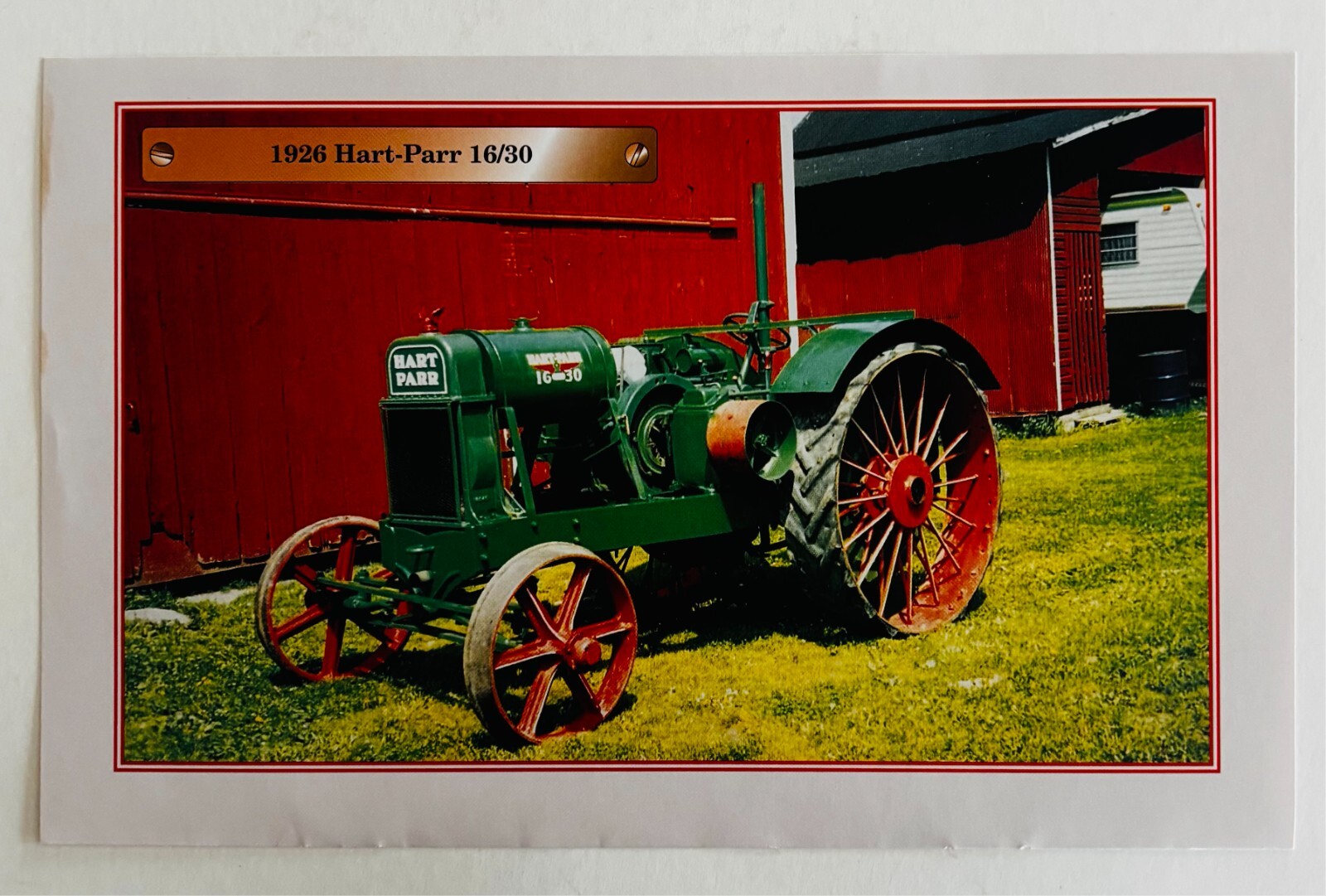 1926 Hart Parr 16/30 Antique Tractor 1970-80s Book Print Agriculture C80A