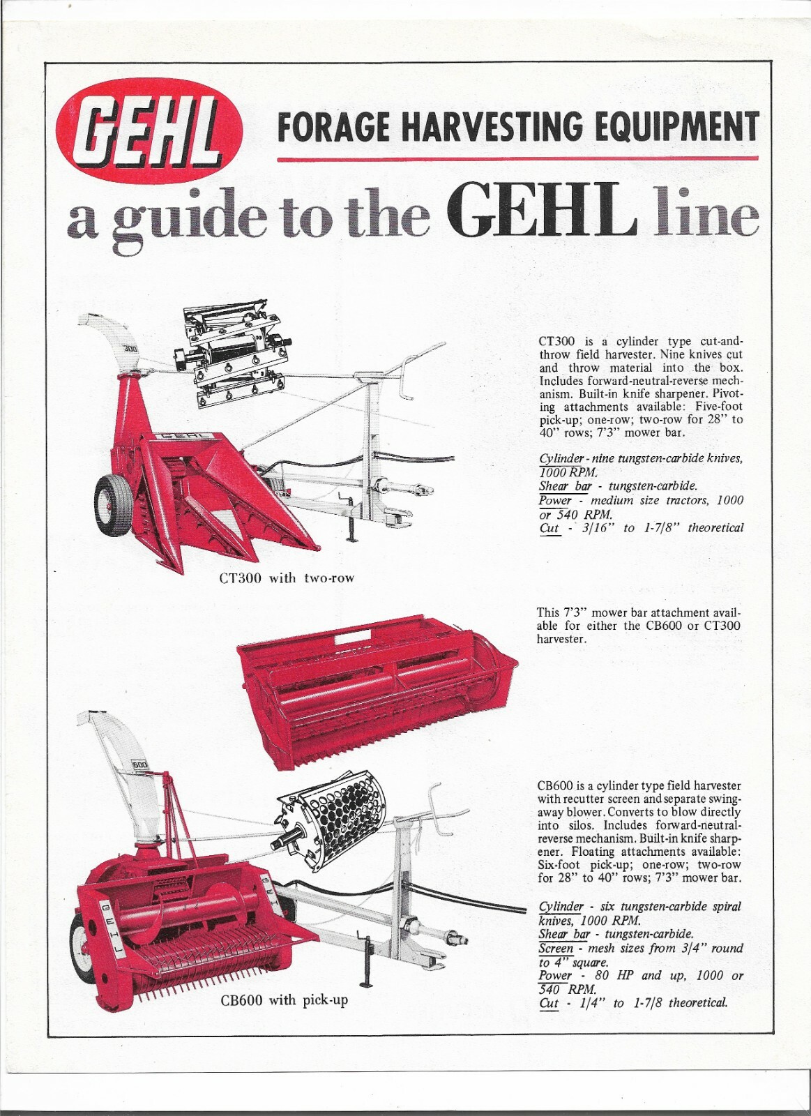 Original OEM Gehl Forage Harvesting Equipment Sales Brochure Form # 2525 10M969