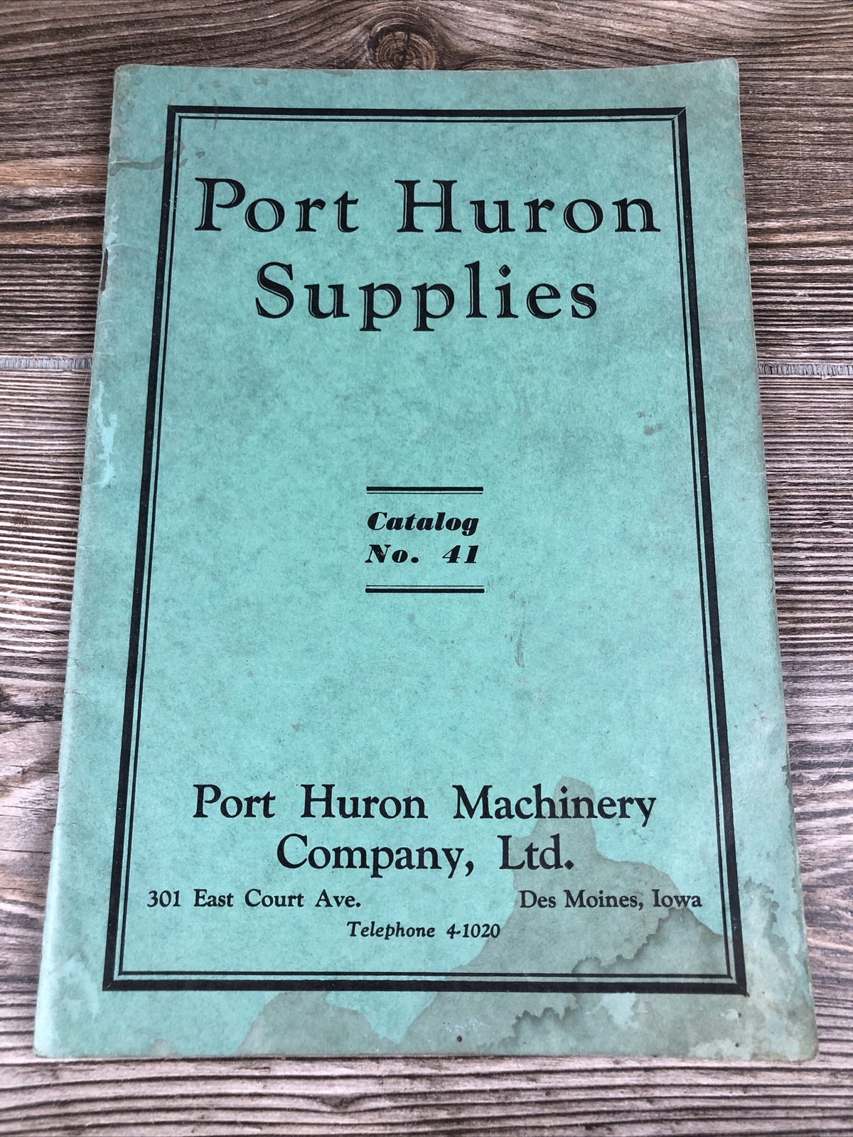 Vintage Port Huron Machinery Company Supplies No. 41 Price List Catalog