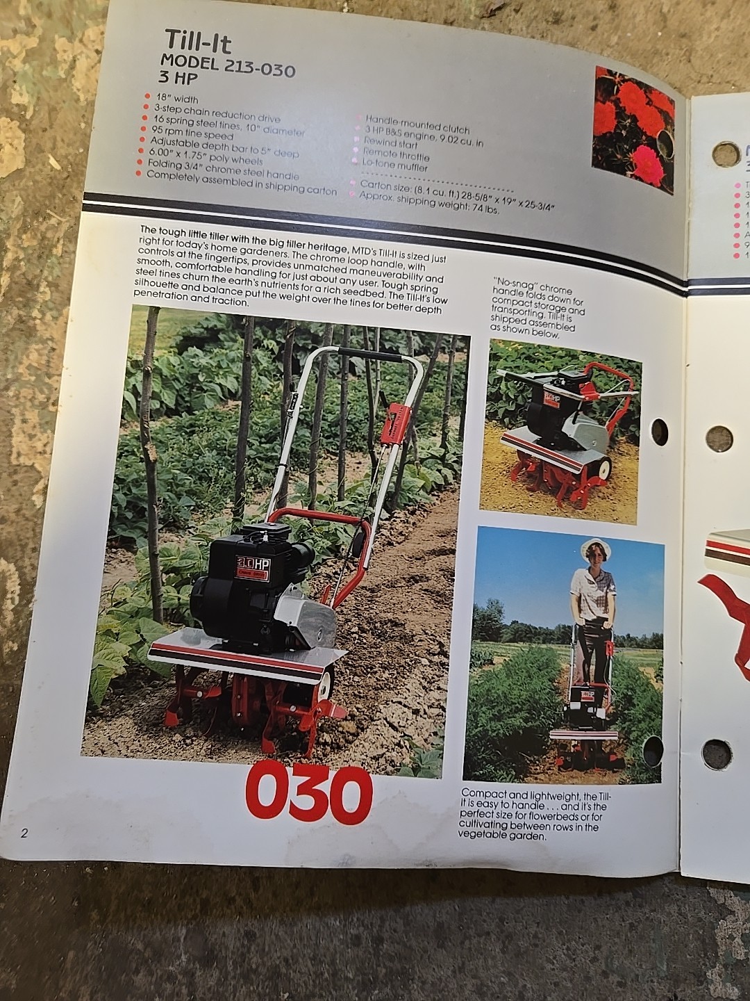 1983 MTD Rotary Tillers Brochure Catalog Point Of Sale