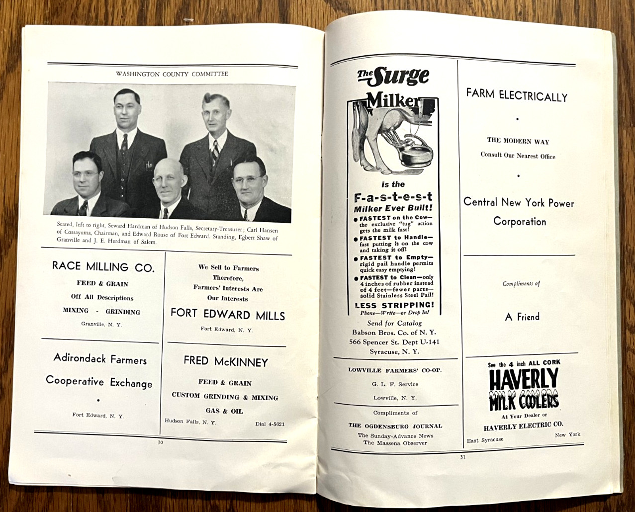 Dairy Farmers Union DFU 1940-41 Journal NYS Milk Plant & County photos local ads
