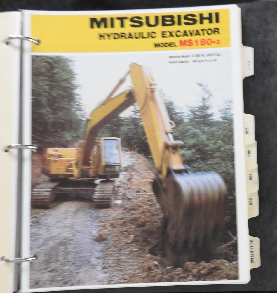 c.1980 Mitsubishi Excavator Sales Catalog Manual MS 070 120 180 230 280 380 580