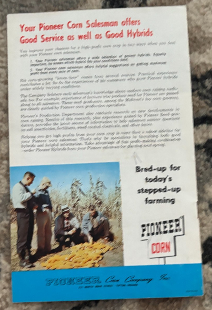 Pioneer Hybrids Seed Corn For 1963 Brochure DCPA26