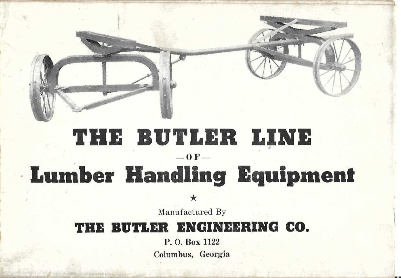 VINTAGE 1930s SELF-PROPELLED LUMBER CARRIER & WAGON POSTER/BROCHURE! COLUMBUS,GA