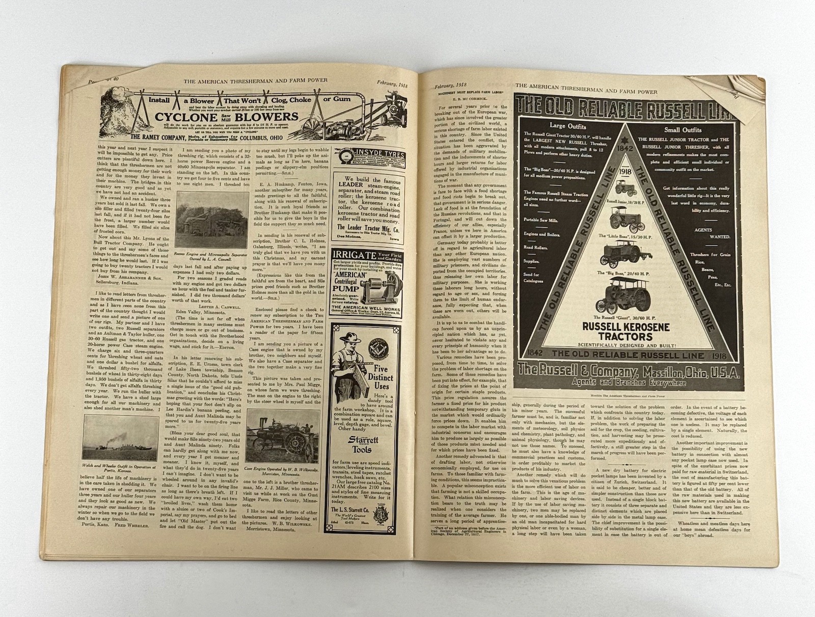 The American Thresherman & Farm Power MAGAZINE February 1918 MADISON, WIS.