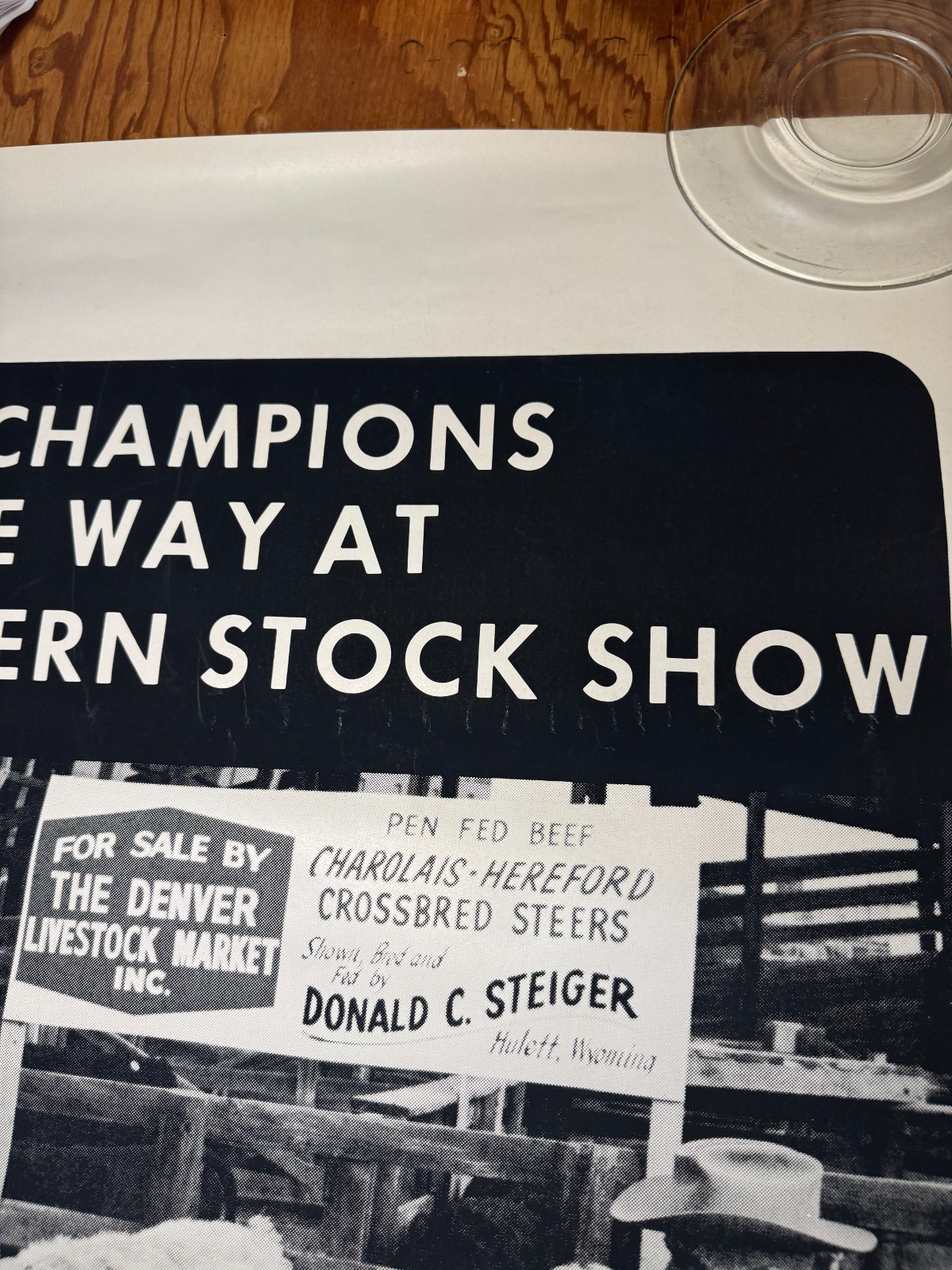Vintage 1970 National Western Stock Show ABS American Breeders Service Ad Poster