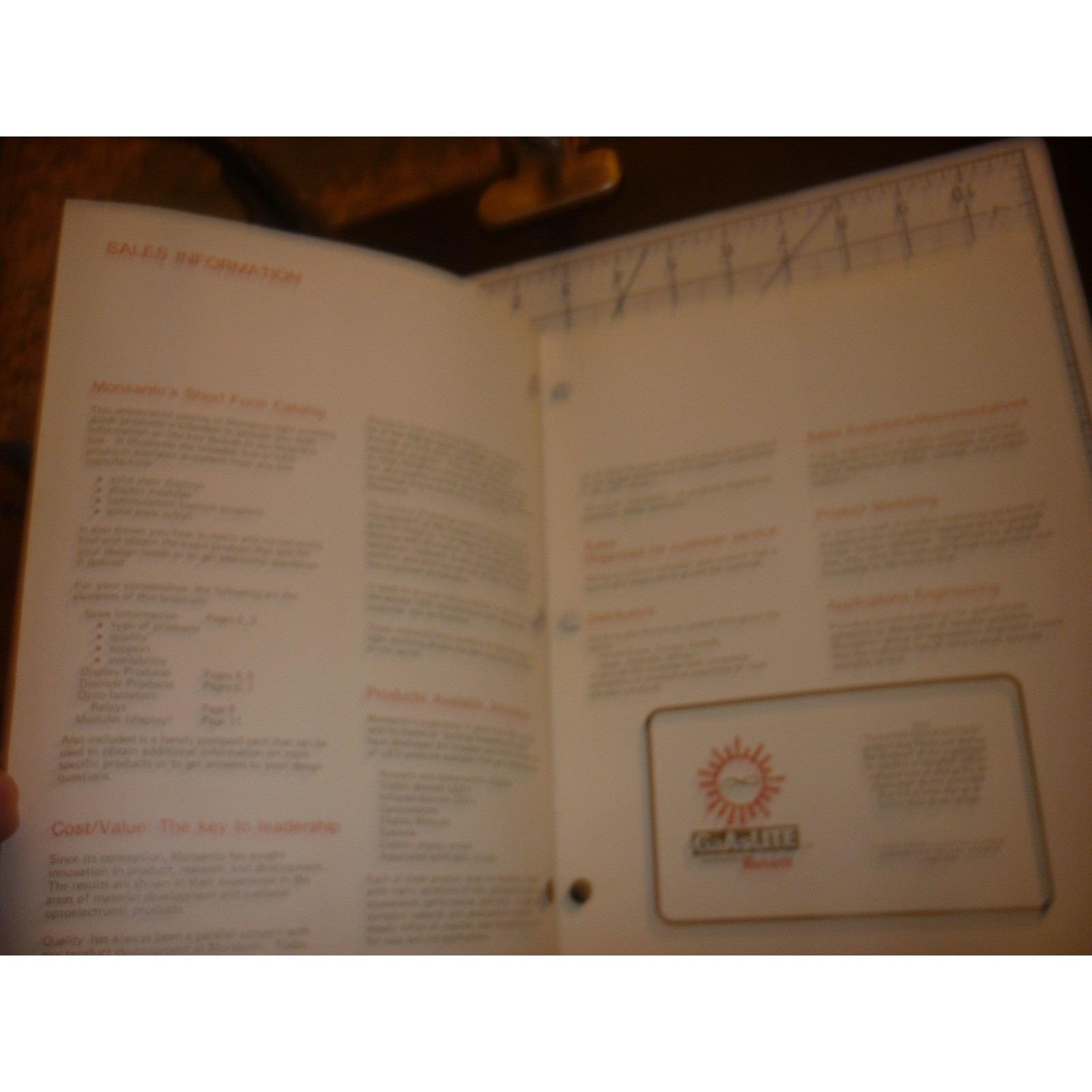 Vintage 1973 Monsanto Solid State Optoelectronics LED Display Tech Catalog