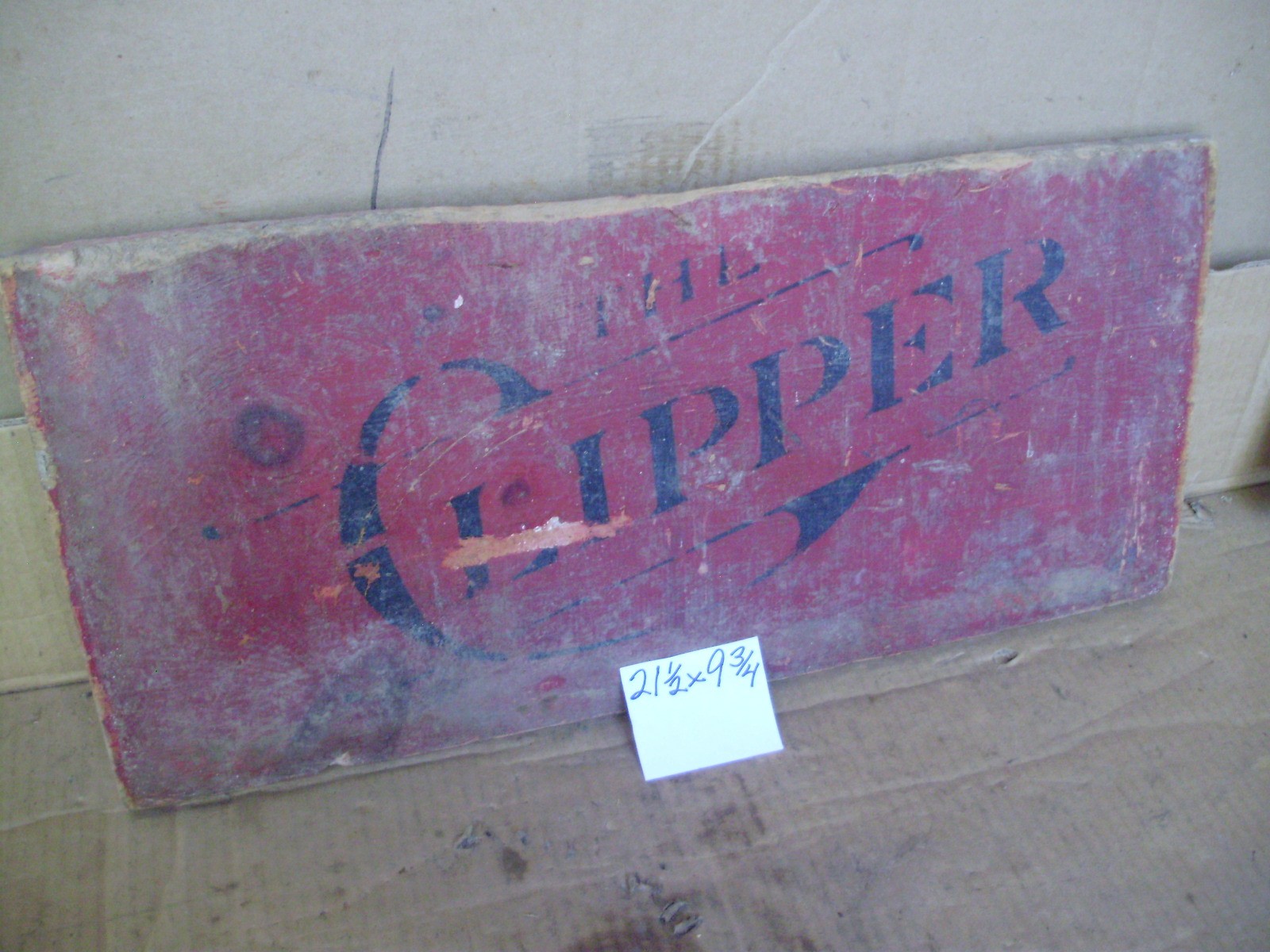 A.T. Ferrell Clipper Saginaw, A.H. Hoffman Landisville, Antique Wood Sign