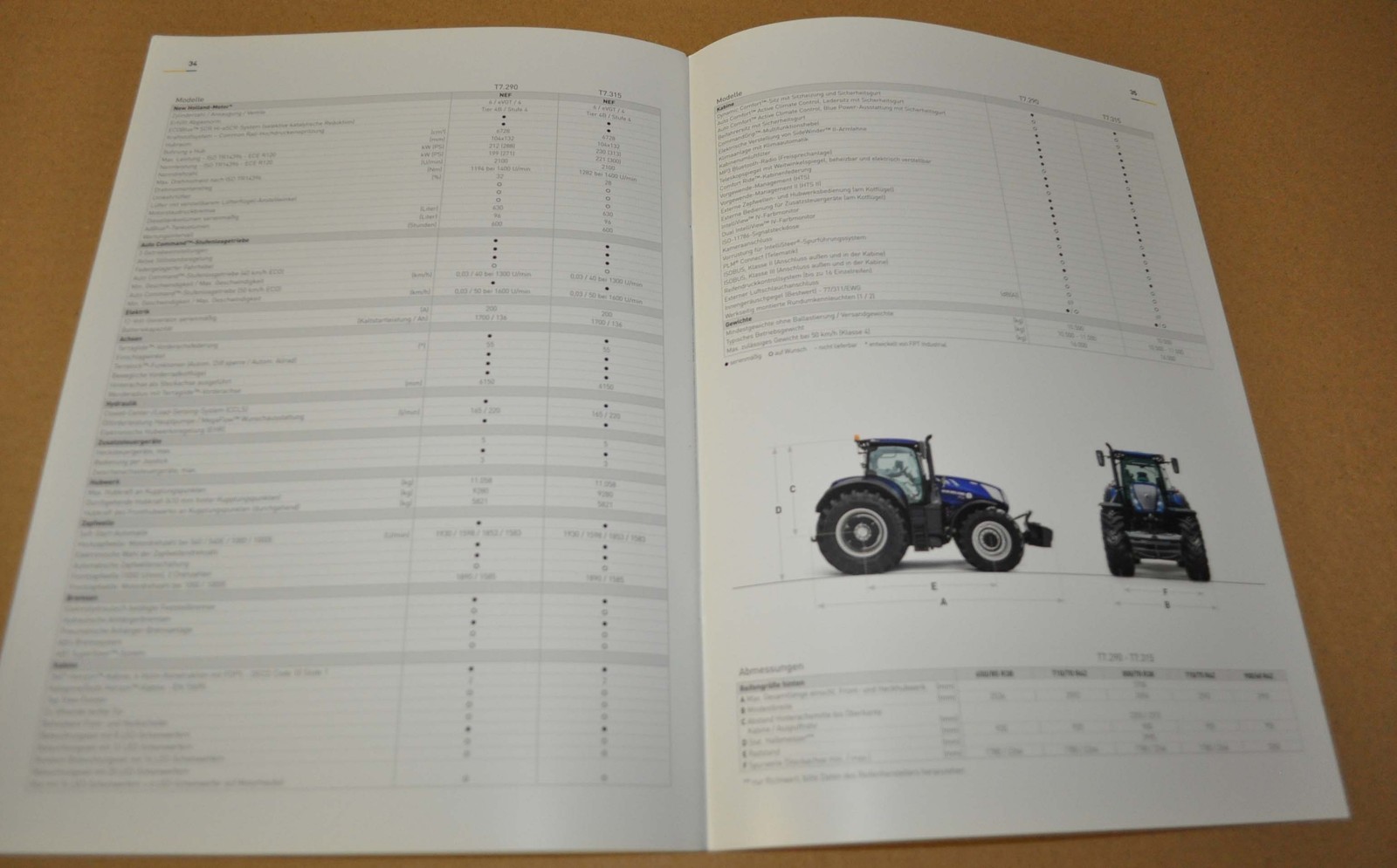 2015 2016 New Holland T7 Heavy Series Tractor Brochure Prospekt DE