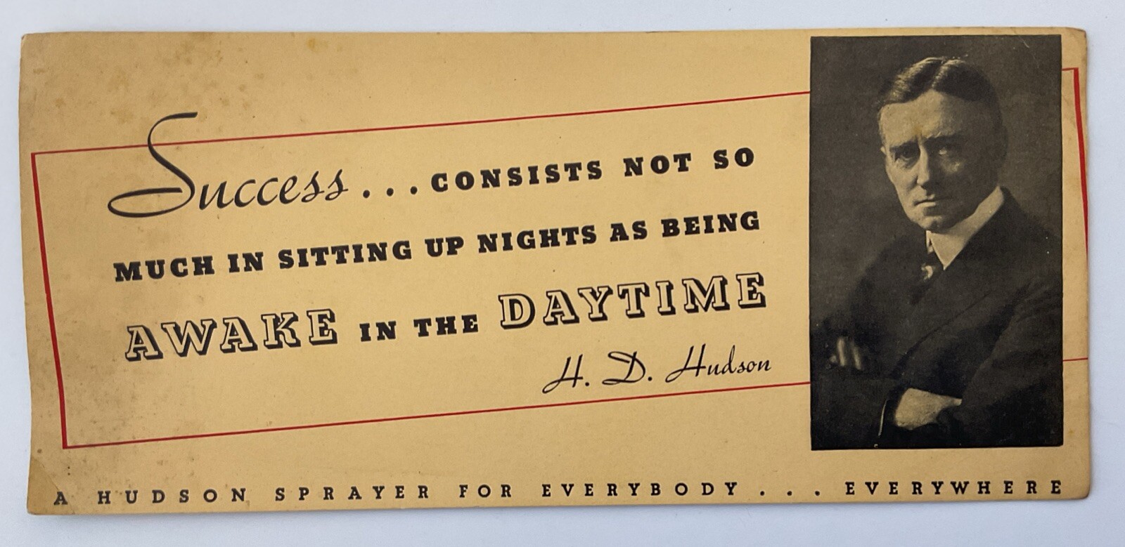 H D Hudson Sprayer Ink Blotter