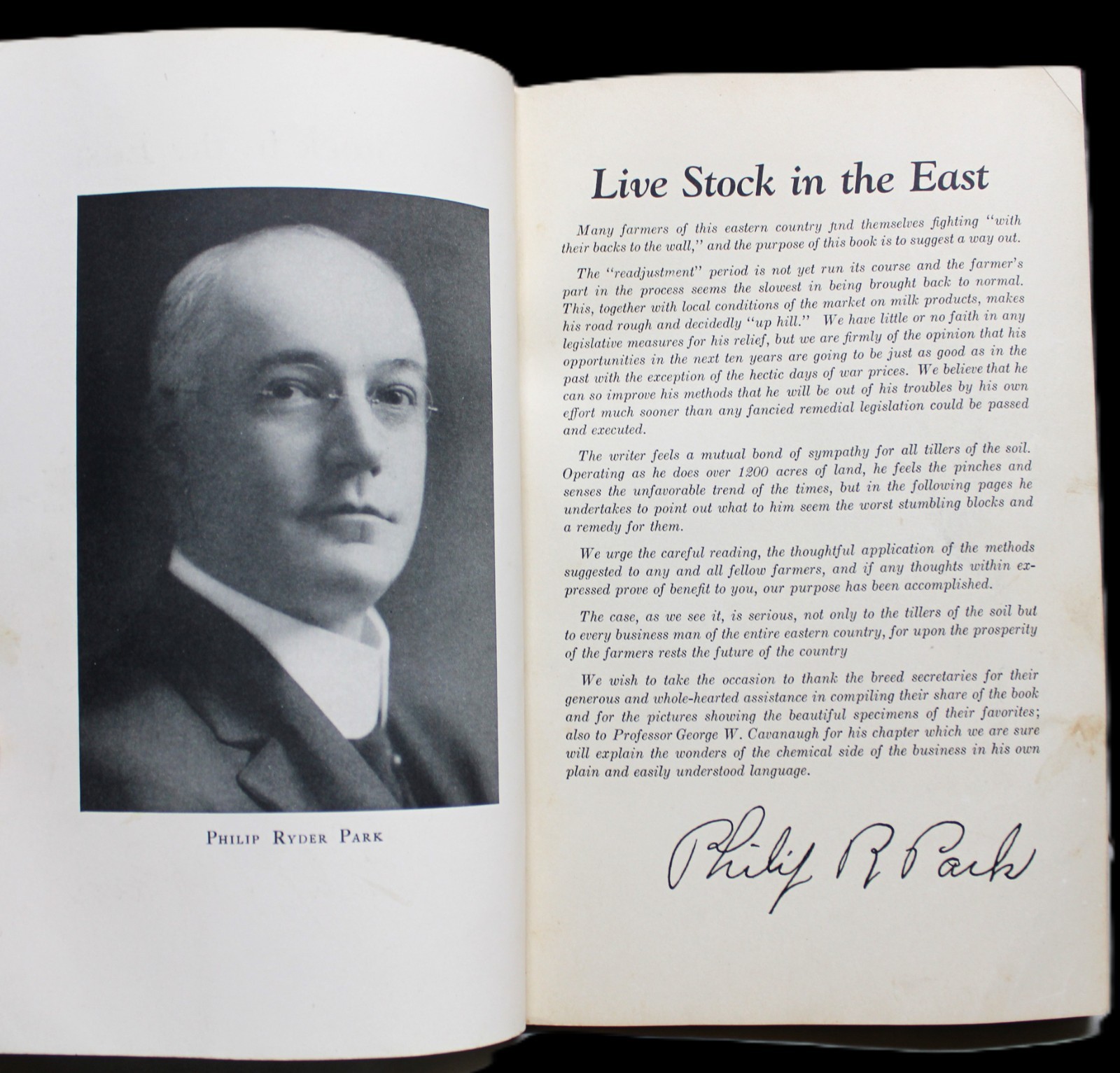 LIVESTOCK IN THE EAST BOOKLET BY THE PARK & POLLARD COMPANY BUFFALO NY 1924
