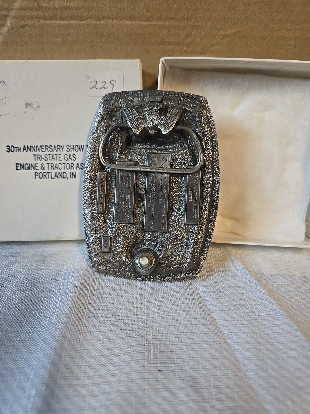 30th Anniversary 1995 Tri-state Gas & Tractor Buckle 229 Of 500