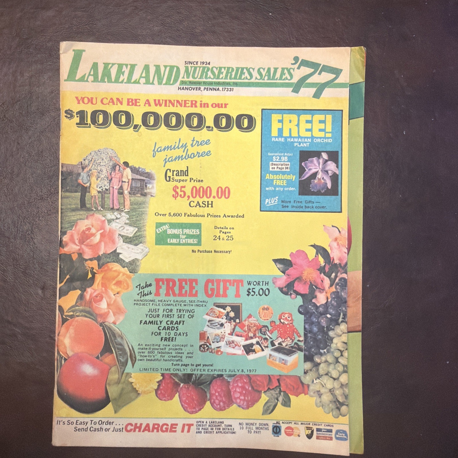 Vintage Lakeland Nurseries 1977 Sales Brochure