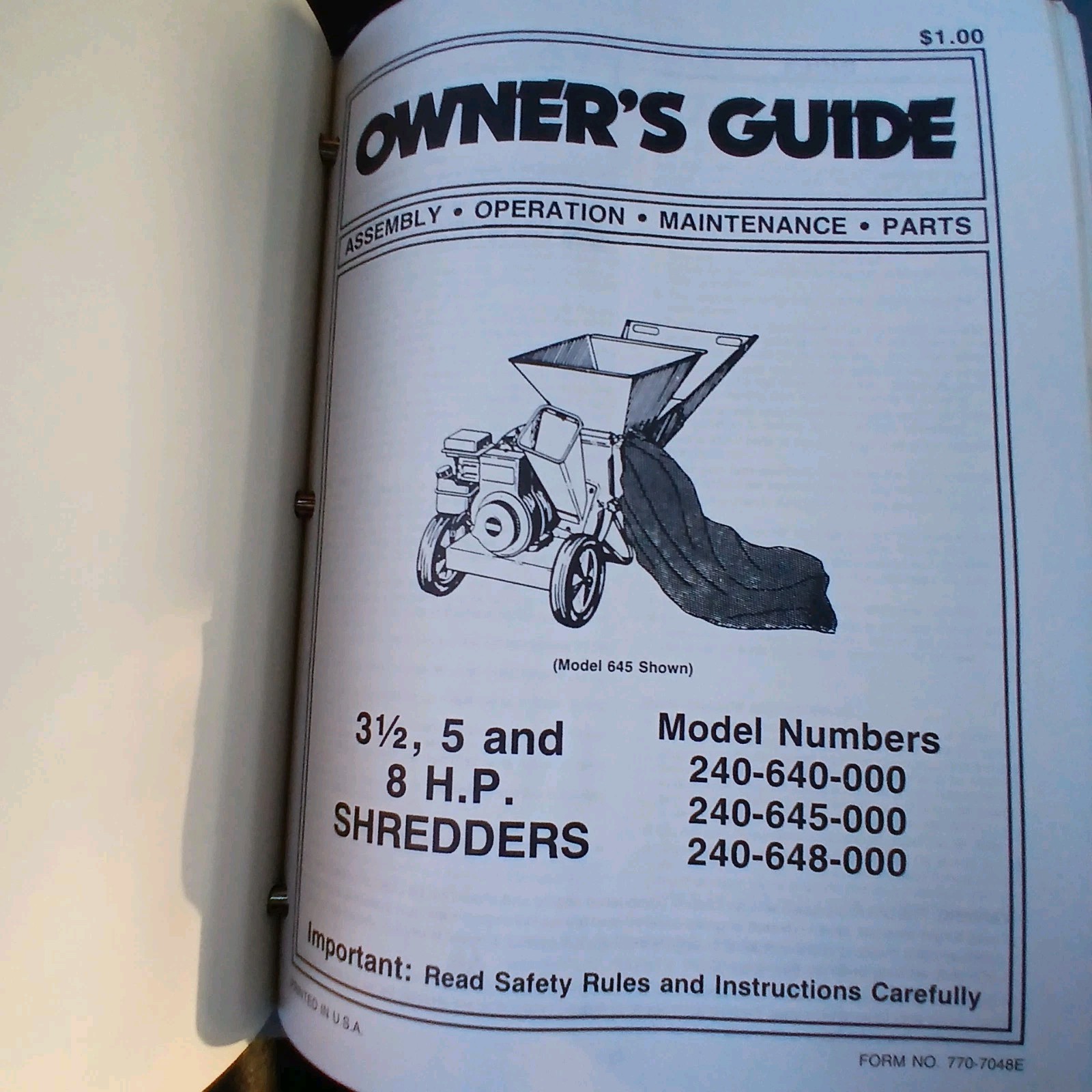 1990 White Outdoor Power Products Parts Catalog Mowers, Tillers, Snow Throwers