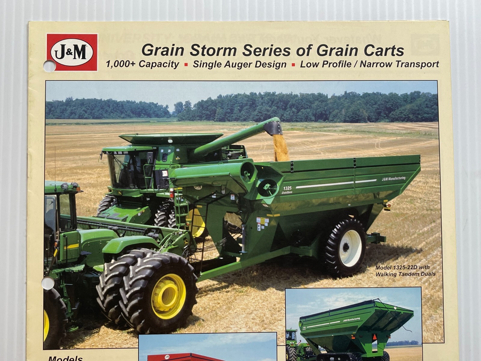 J & M Grain Storm Series Grain Carts – Sales Brochure *Original Dated 2010s*
