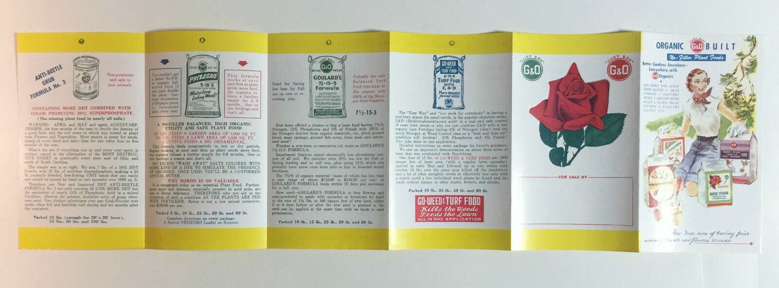 Goulard Olena Organic Plant Foods Fertilizers NJ Gardening Advertising Brochure