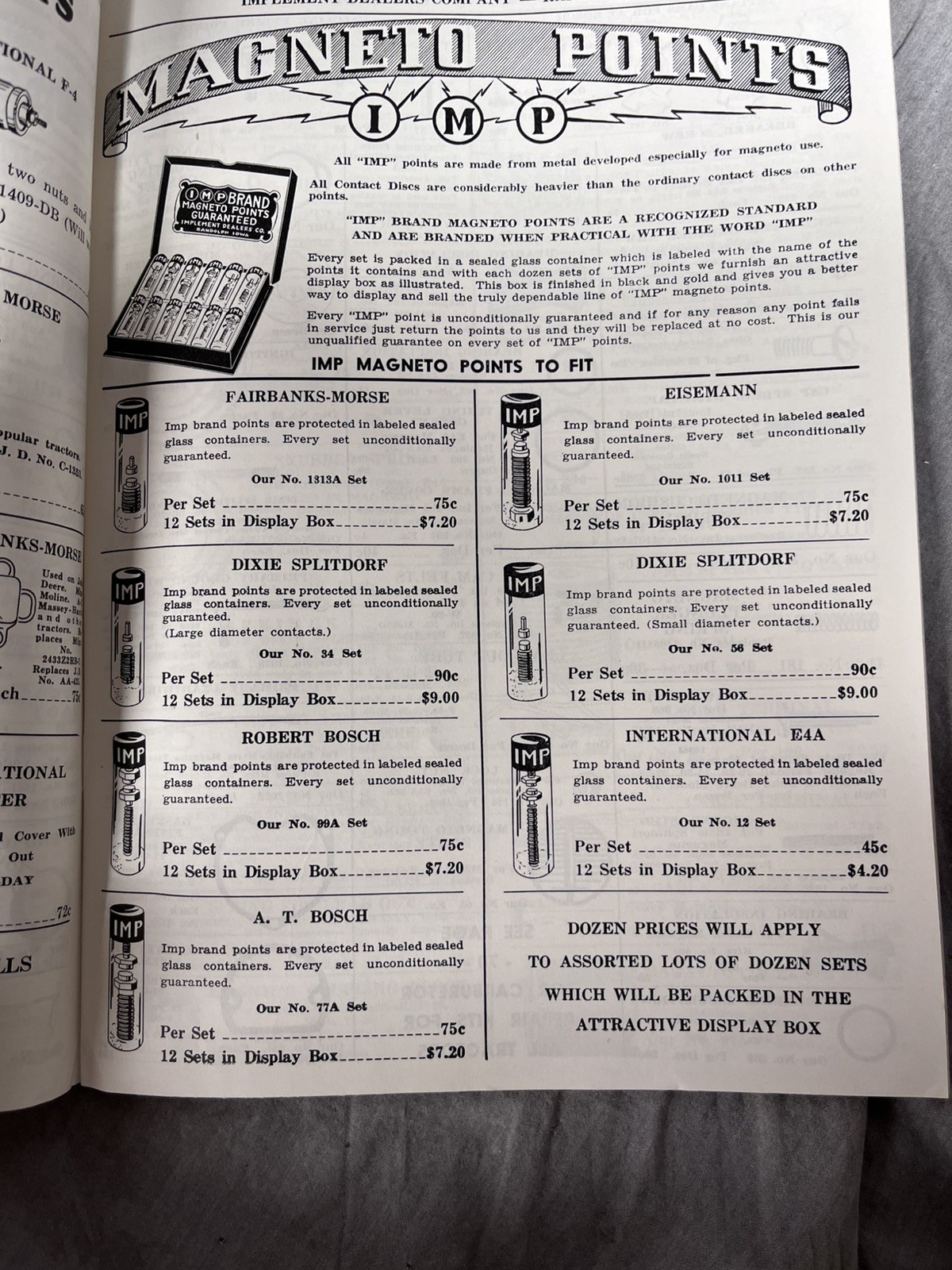 VTG 1949 Implement Dealers Co. Catalog RANDOLPH IA Tractor Truck Parts DEVIL IMP