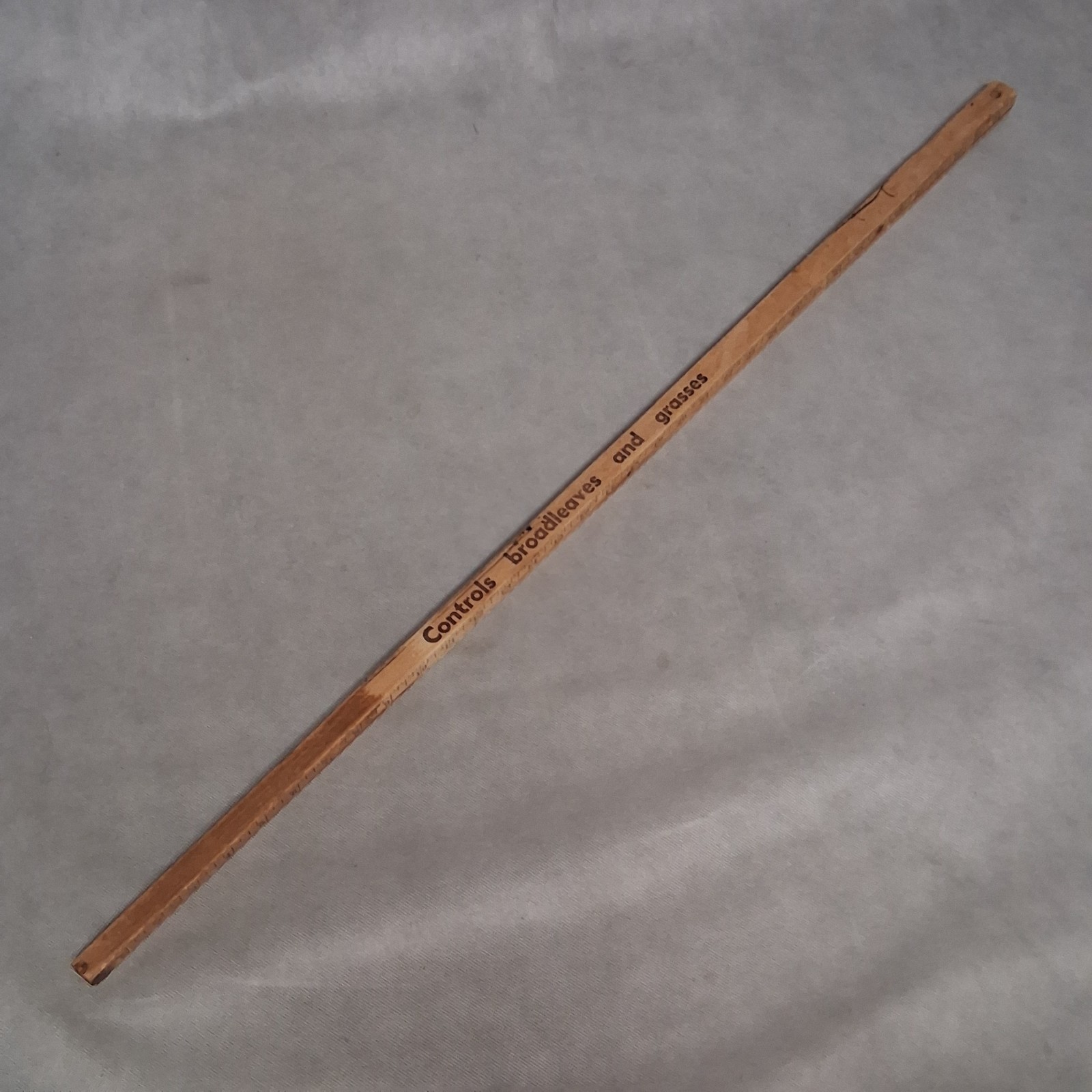 Vintage Agricultural Turbo 8EC Herbicide Advertising Wooden Yard Stick Square