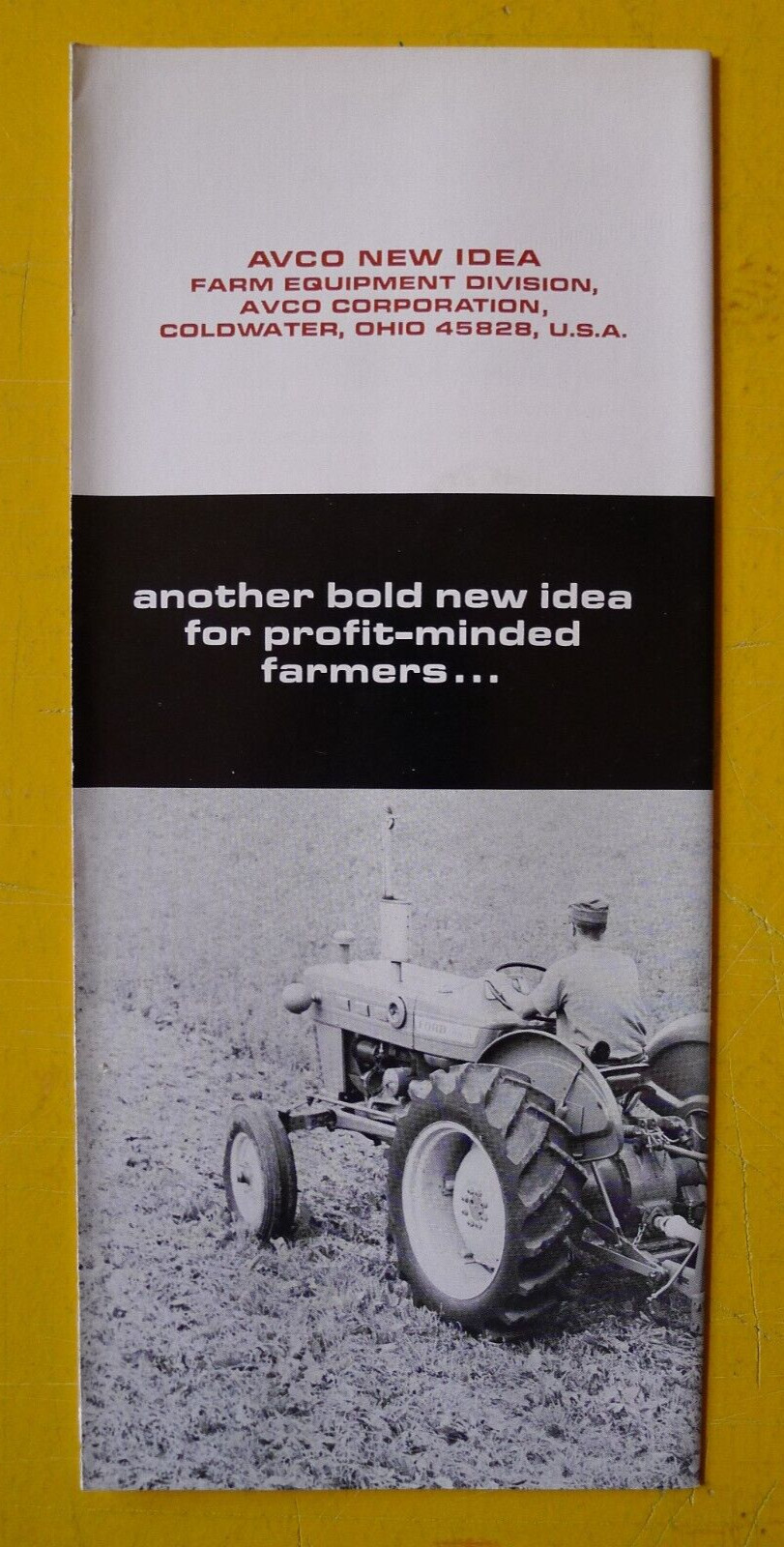 MINTY Vintage NEW IDEA 3-Point Hitch Mower BROCHURE Pamphlet 1967