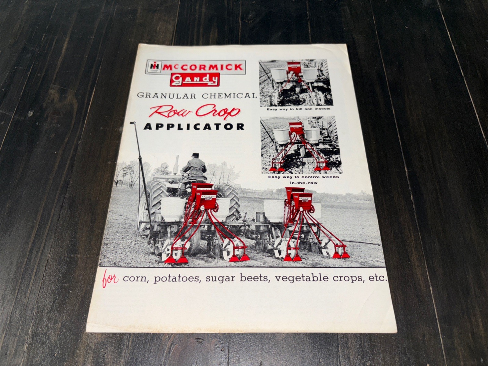 IH McCormick Gandy Granular Chemical Row Crop Applicator Sales Brochure
