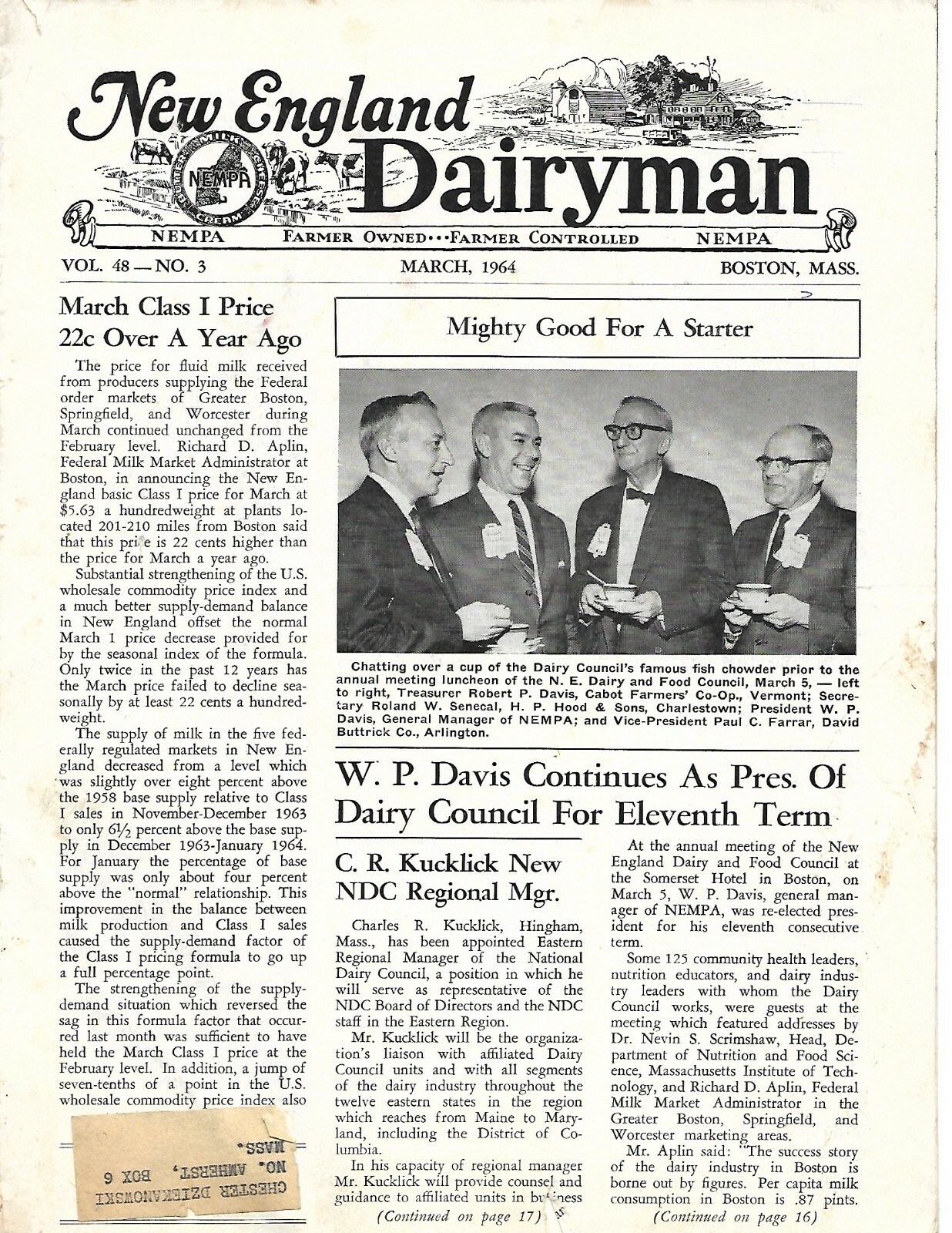 Farm Magazine – New England Dairyman – 3 issues from 1964 – Newsletter (F7516)