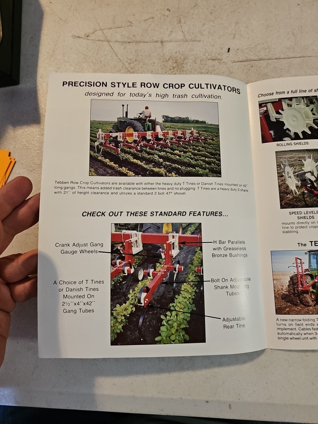 Vintage Tebben – Invert-All Row Crop Cultivator Farm Machinery Brochure