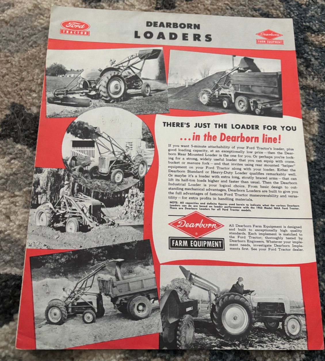 Ford Dearborn Tractor Loaders Brochure FCCA25
