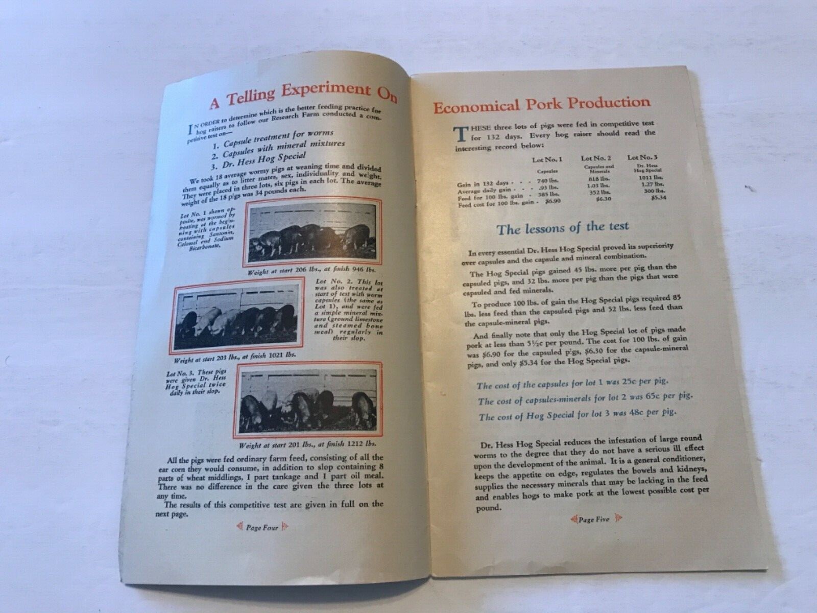 Dr Hess Products 1929 Catalog Ashland Ohio