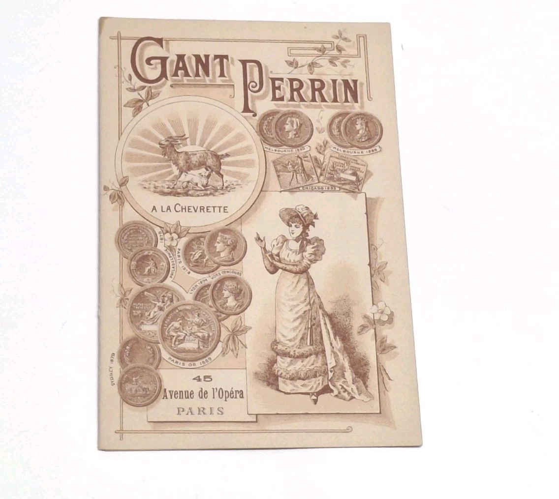 Gant Perrin Gloves Fashion Paris France Foldout Early 1900&rsquo;s Sampler Booklet