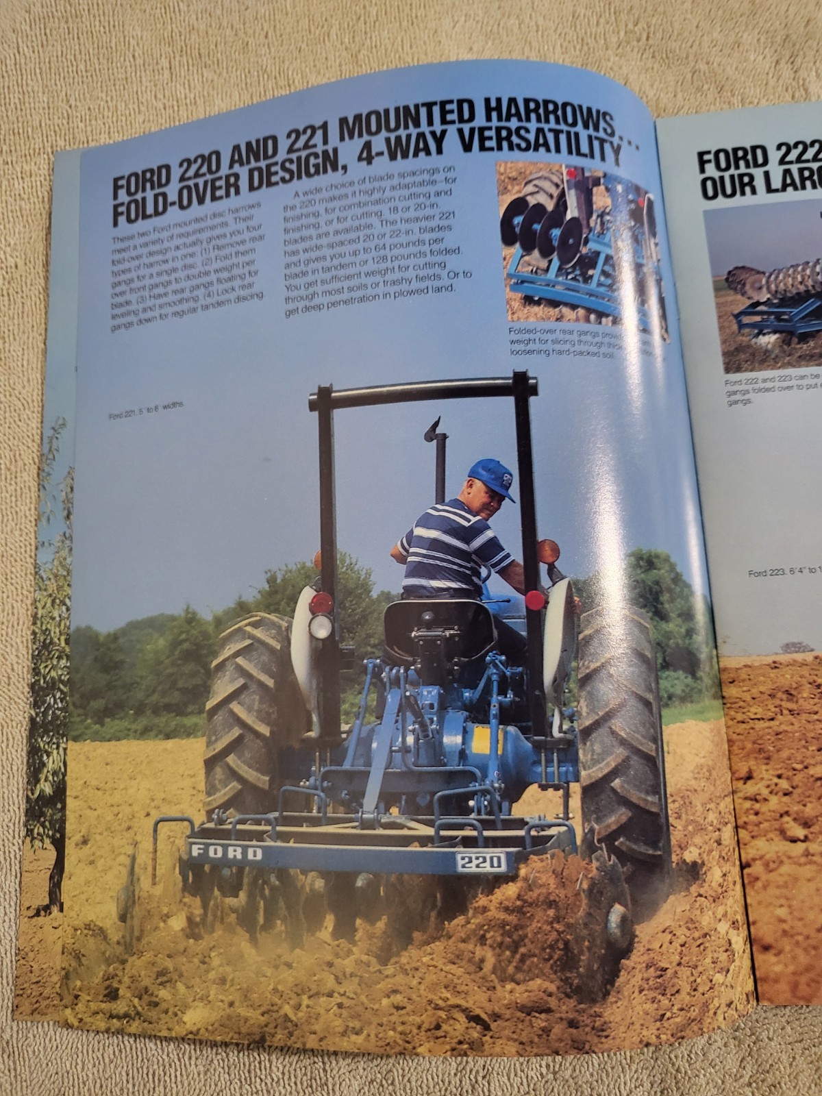 1984 Vintage Ford 200-251 Disk Harrow BROCHURE Tractor on Cover: TW-15 Troy, MI.