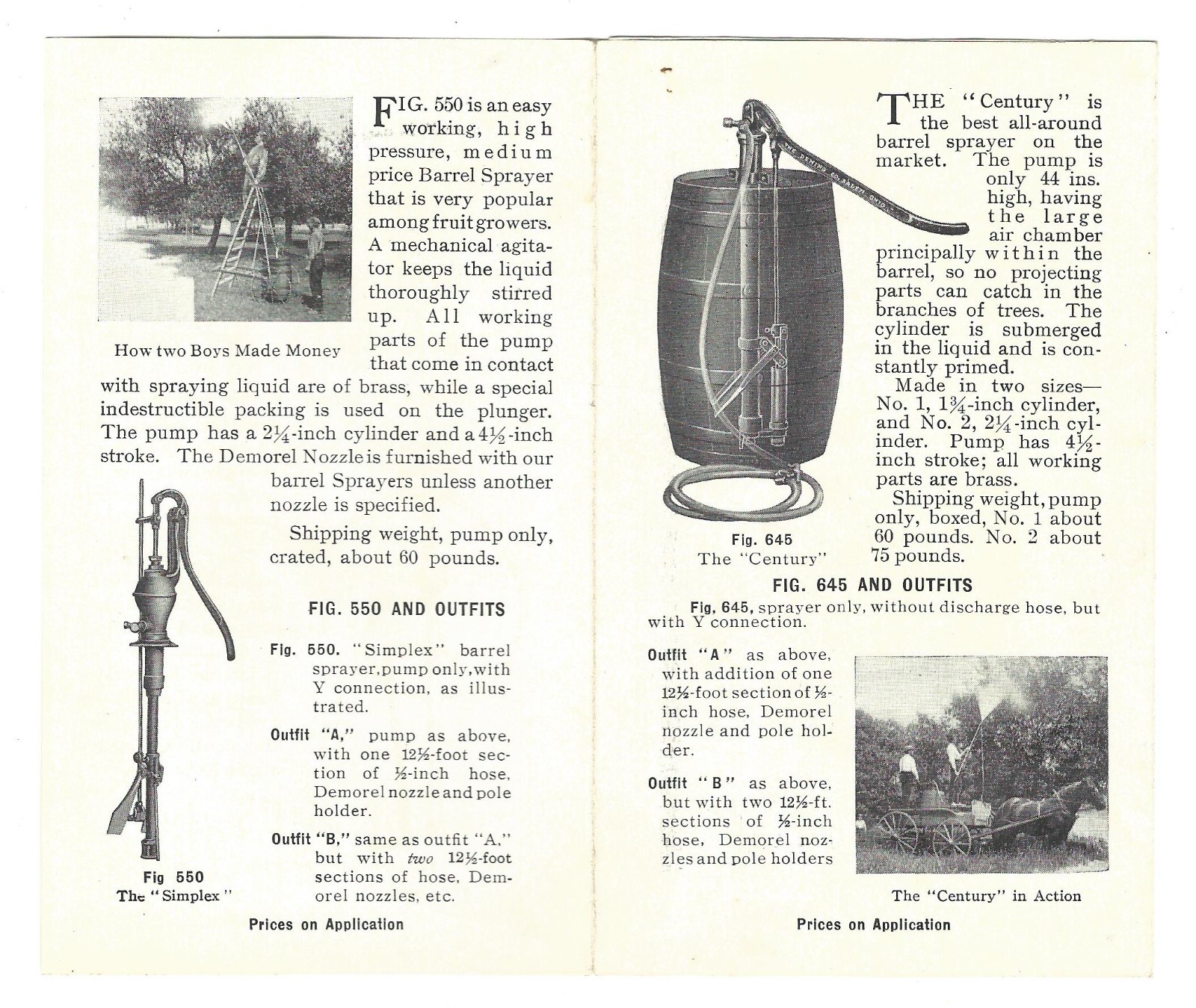 Old AD Leaflet Deming Sprayers Greenhouse Garden Orchard Cadwell Jones Hartford