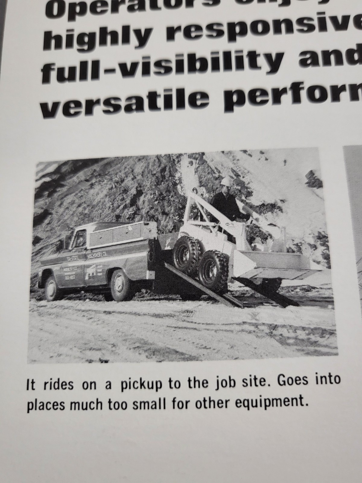 Vintage 1966 BROCHURE Melroe Bobcat M 500 Skid Steer Loader Kohler K662 Engine