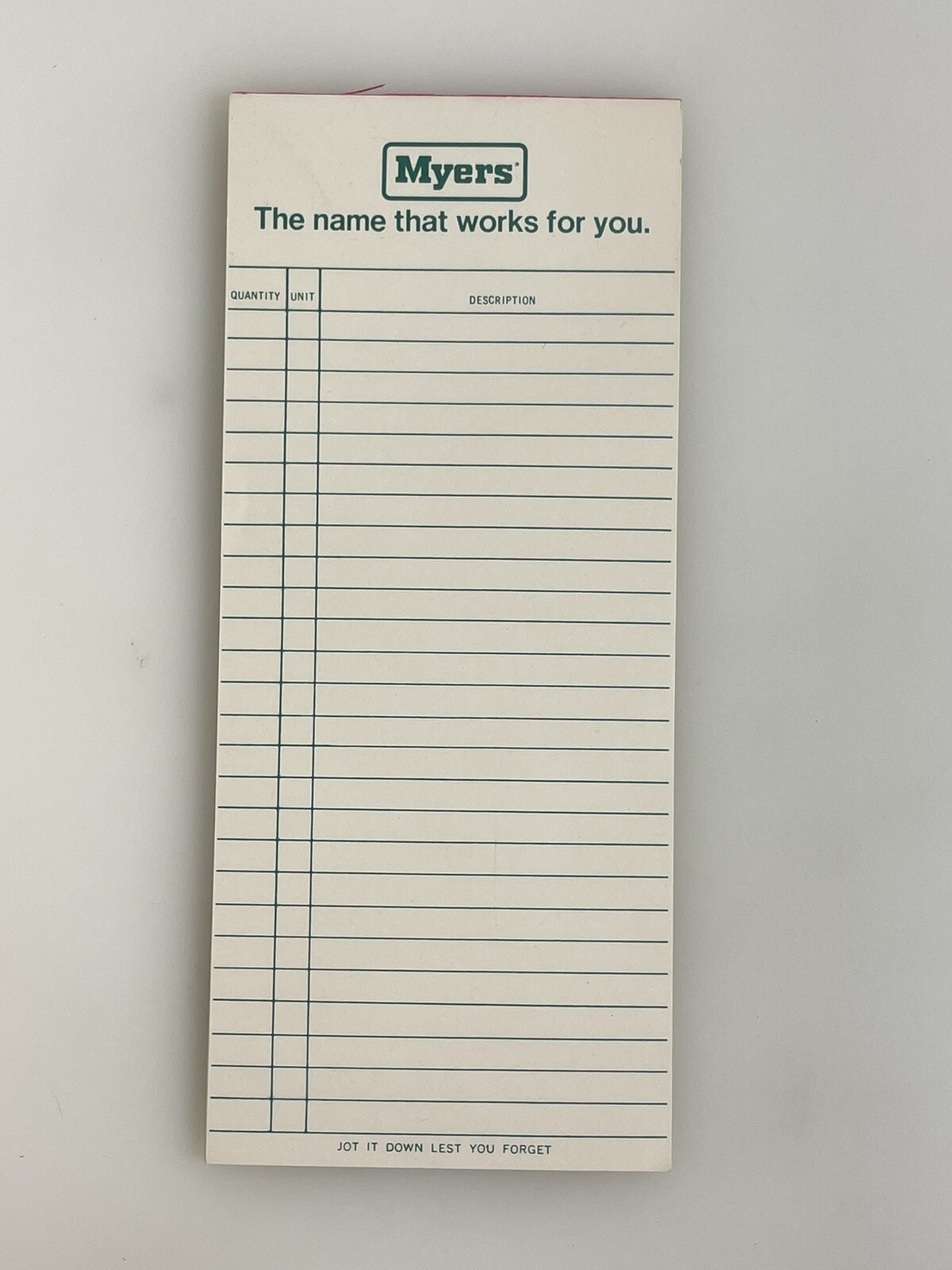 F.E.Myers & Bros. Order Pad Notepad 1960&rsquo;s Pumps,Sprayers,Hay Tools Vintage