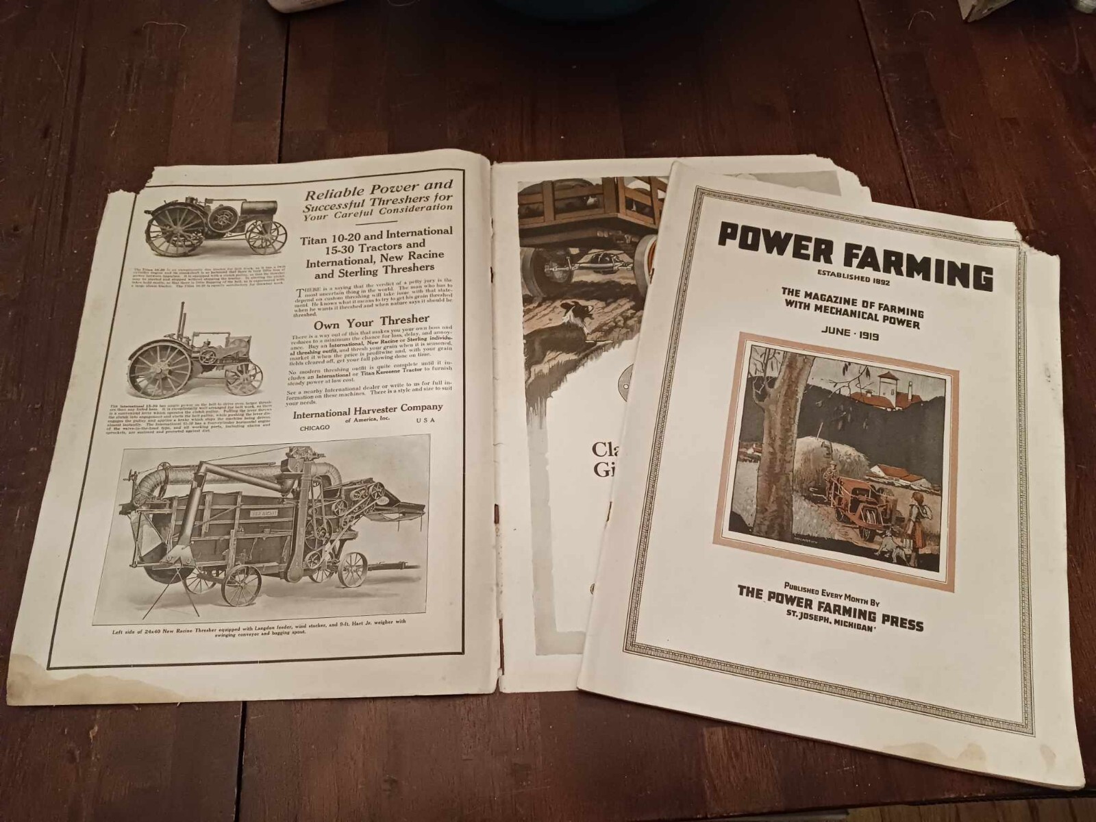 Vintage Magazine Power Farming June 1919 Ads Photos Farming News
