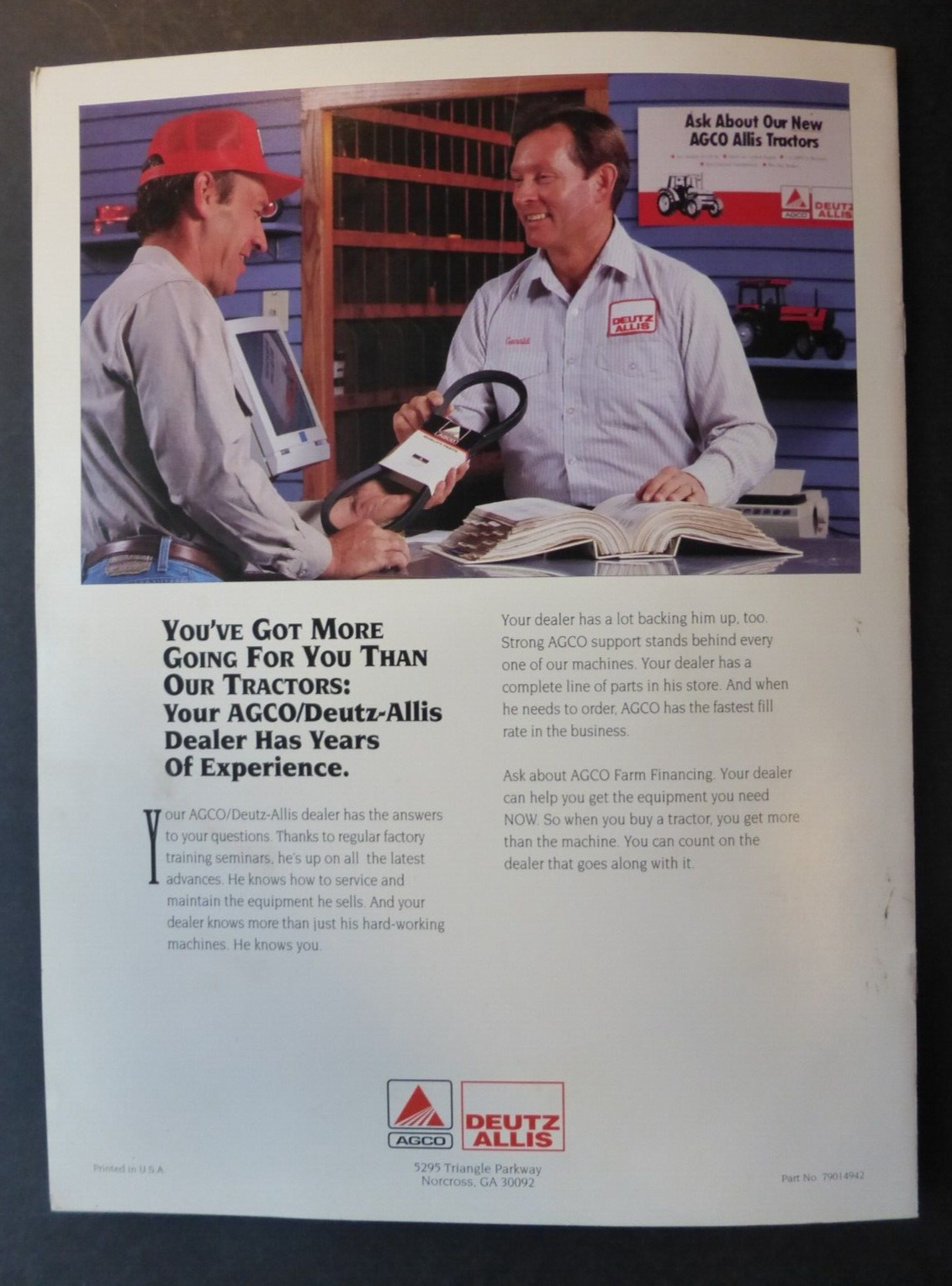 VTG Ad Sales Brochure Catalog Deutz-Allis AGCO Allis Tractors