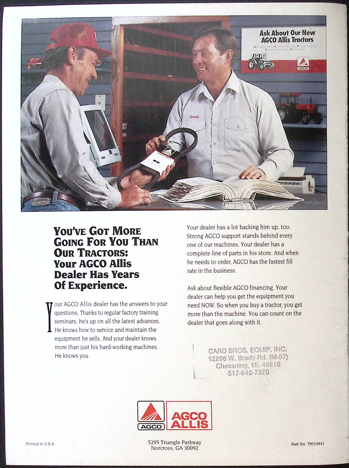 AGCO ALLIS 7600 Series 89/115/128 HP Tractors Specs Sales Brochure