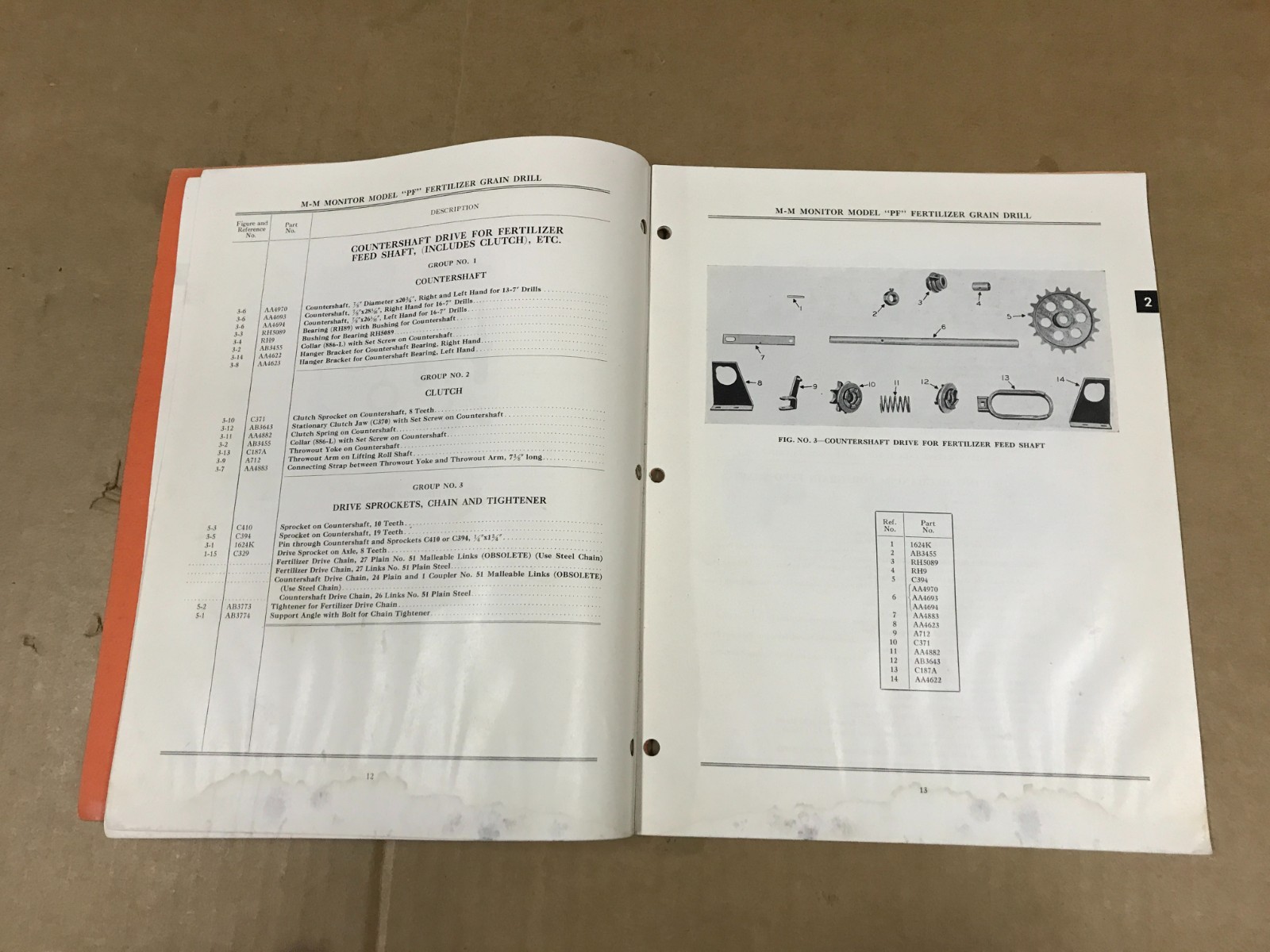 Vintage Moline-Monitor Fertilizer Grain Drill – Model PF – Repair Catalog